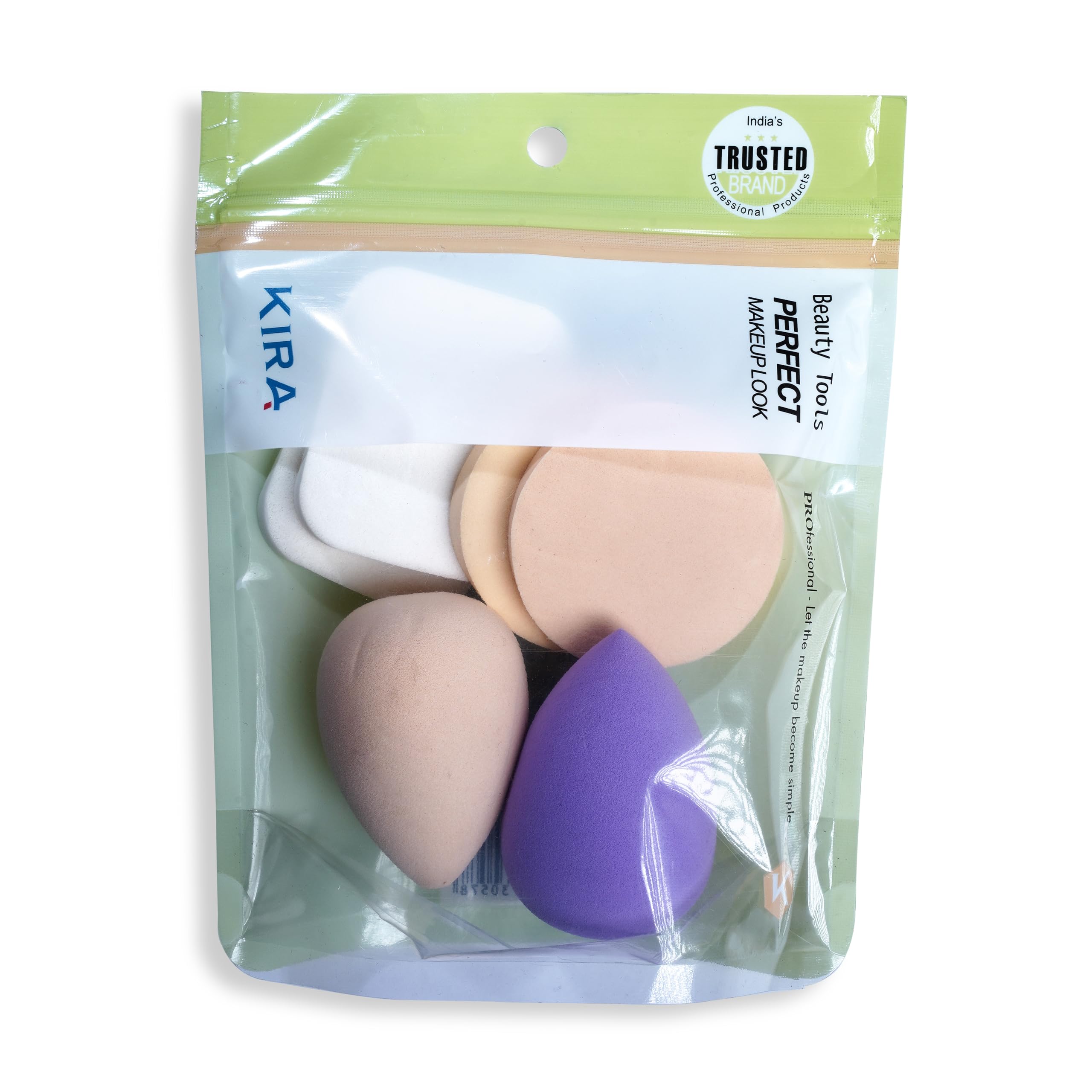 Kira Makeup 6 In 1 Cotton Pad Applicator Foundation Makeup Blender Powder Buff Sponge Cosmetic Puff WomenS & Girls Cosmetic Mak