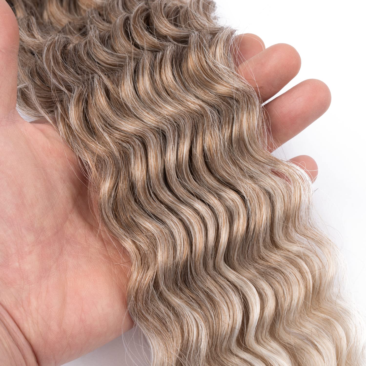 MAYSA Curly Braiding Crochet Hair Synthetic Deep Wave Crochet Hair 30 Inch 6Packs Ocean Wave Hair Extension for Women #10/56c Br