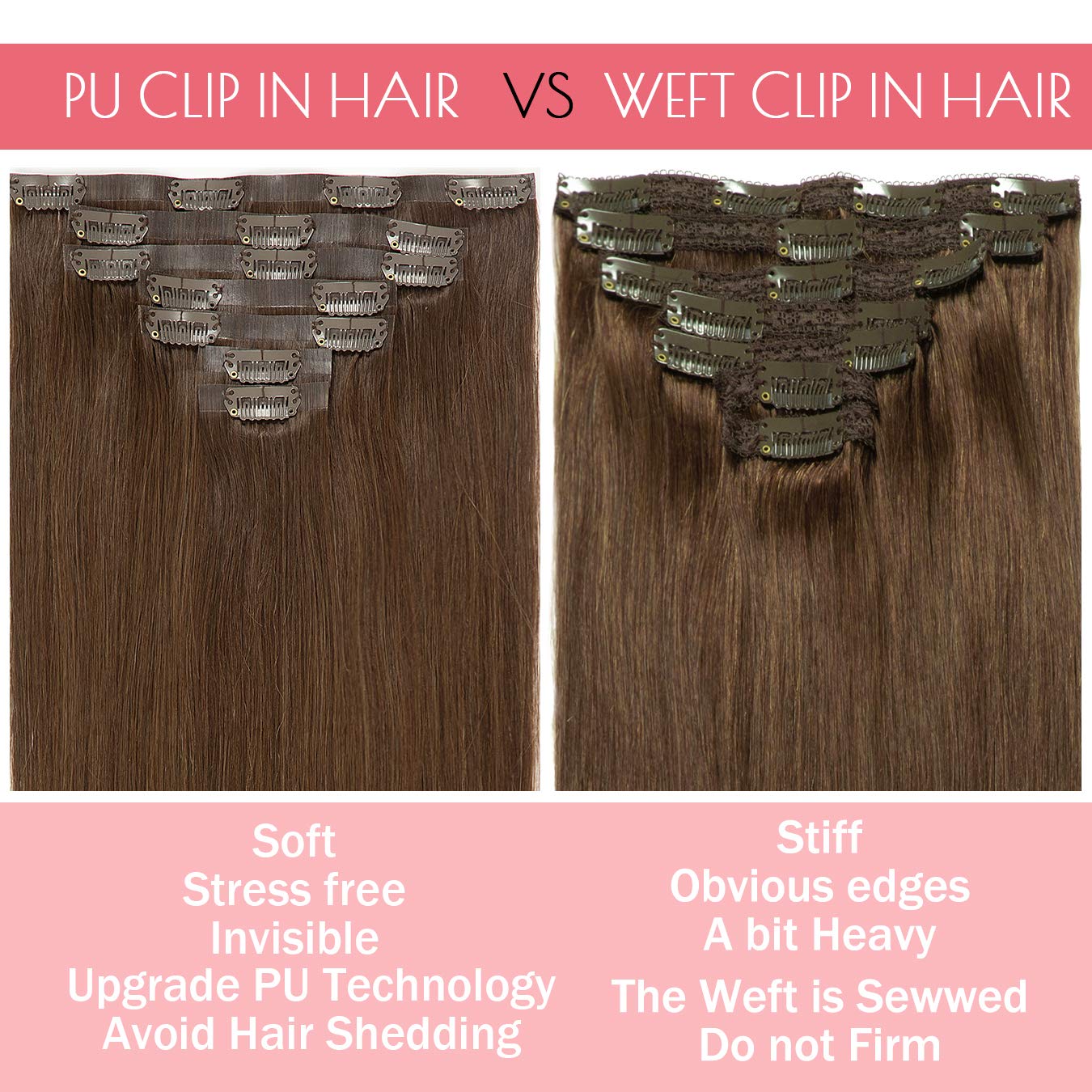 Loxxy Tape Clip In Hair Extensions Natural Thick End Glam Seamless Hair Extensions Clip In Human Hair For Women Silky Straight F