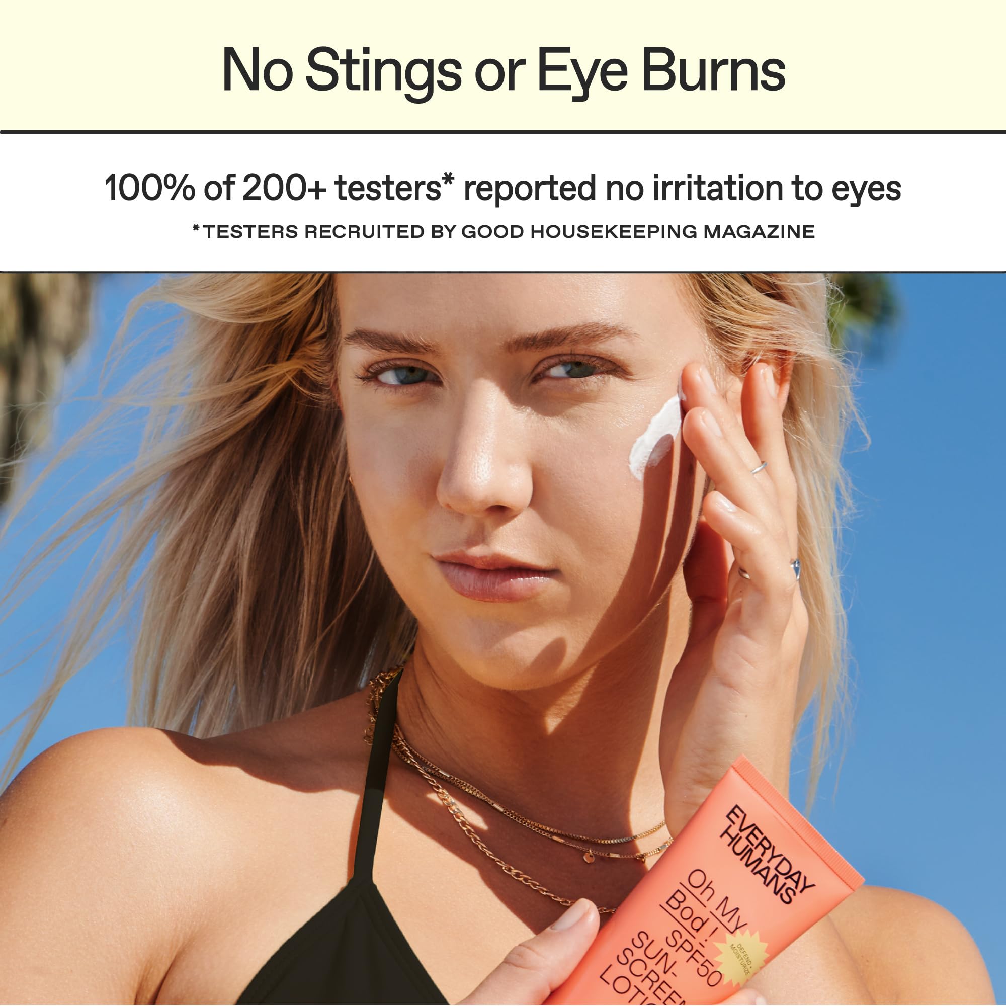 Everyday Humans Oh My Bod Spf50 Sunscreen Body Lotion 3.4 Oz | Travel Ultra Light & Invisible Spf | Sweat & Water Resistant | Do