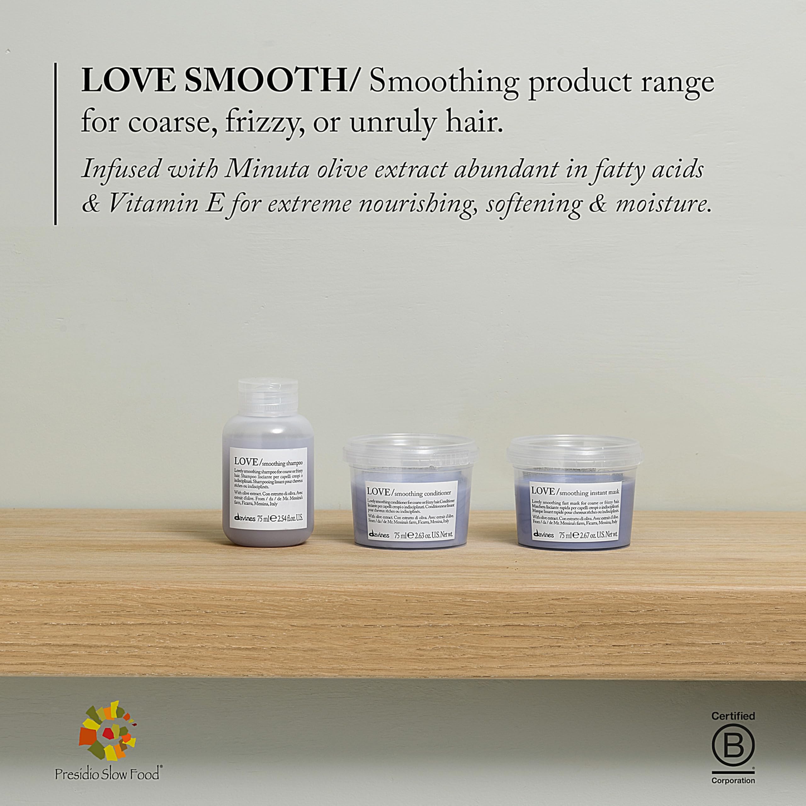 Davines LOVE Smoothing Conditioner, 2.63 fl. oz.