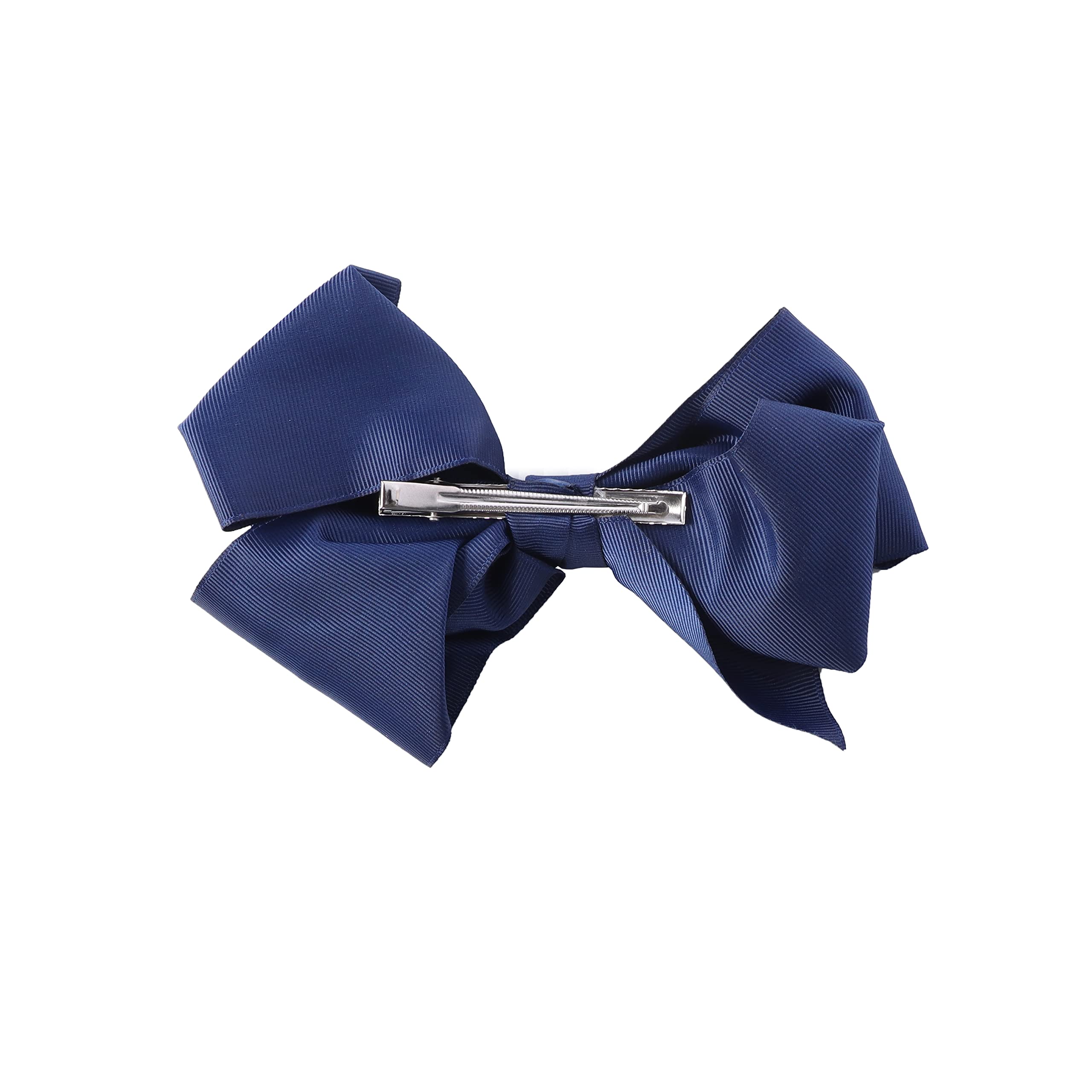 8 Inch Grosgrain Bow For Women And Girls (Navy)