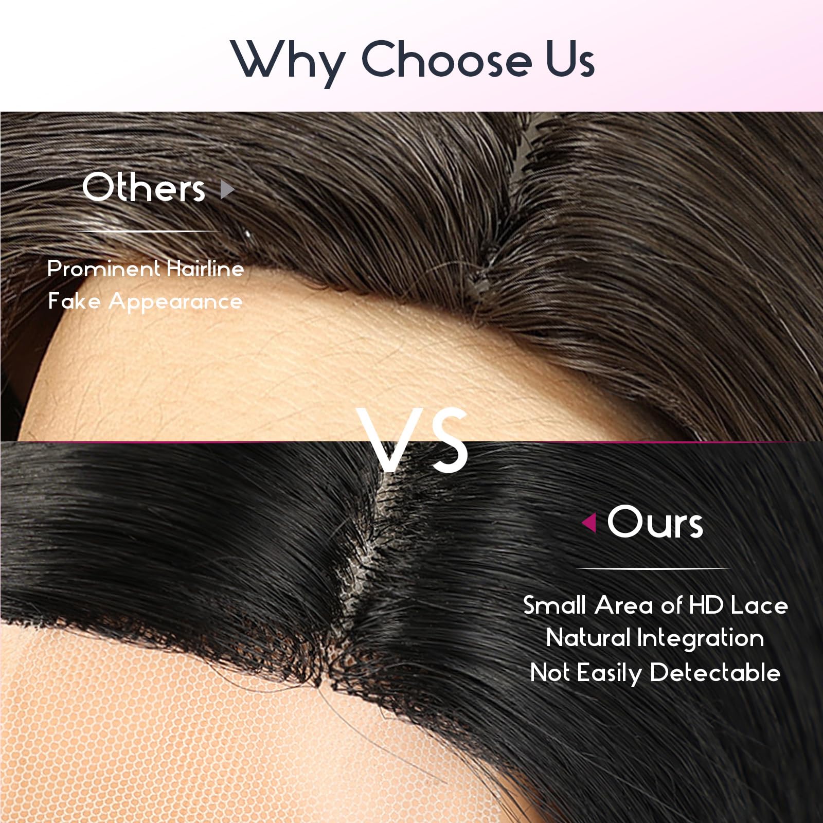 Emmor Long Layered Wigs,Natural Central Lace Bob, Premium Heat-Resistant Synthetic Straight Wigs For Women Daily Use(Natural Bla