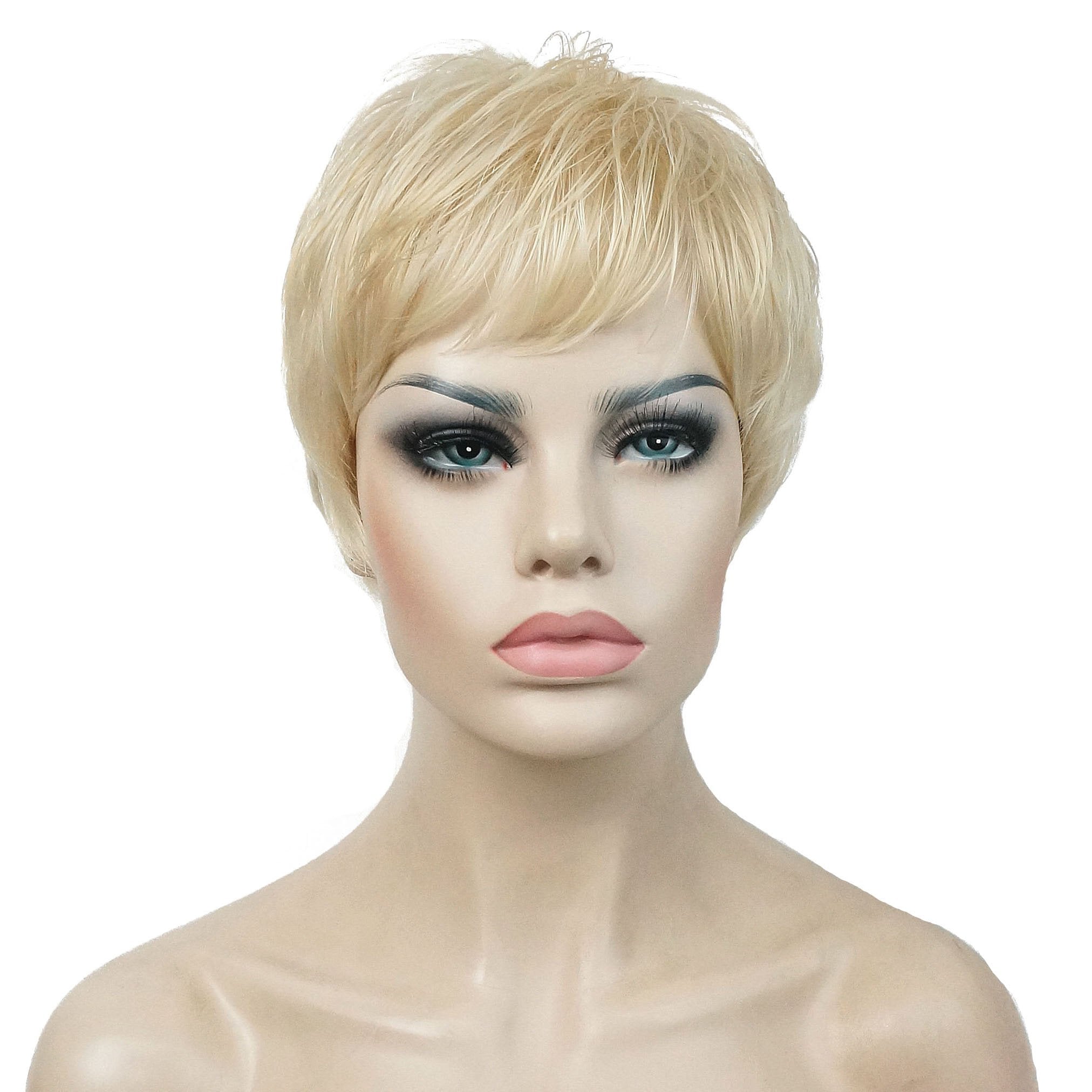 Lydell Very Short Layered Shaggy Full Synthetic Wig (613 Blonde)