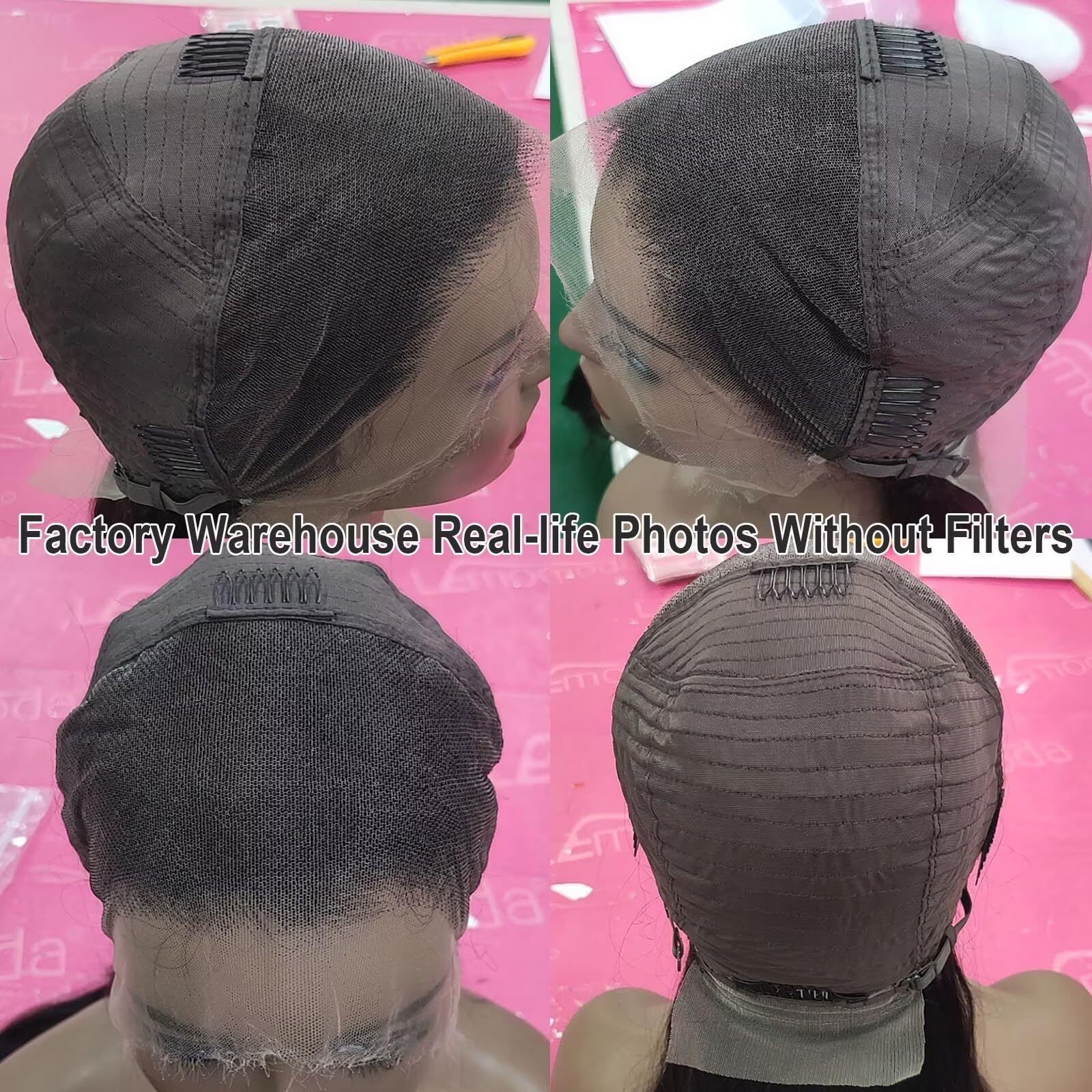 Lemoda Skinlike Real Hd Lace Wigs 210% Density Straight 13X4 Full Lace Frontal Wigs 12A Brazilian Straight Virgin Human Hair Lac