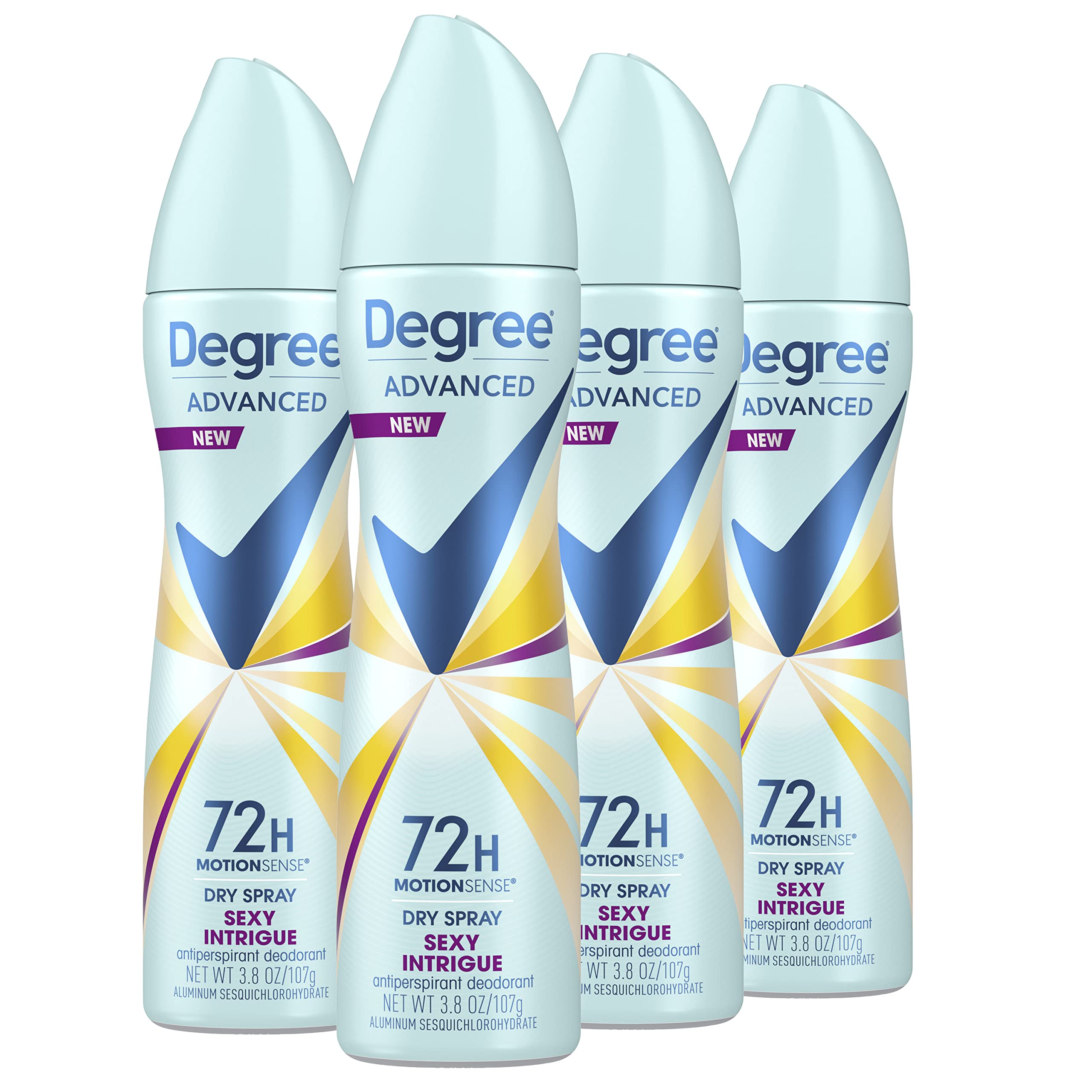 Degree Women Antiperspirant Deodorant Dry Spray Sexy Intrigue, 3.8 Ounce (Pack of 4)