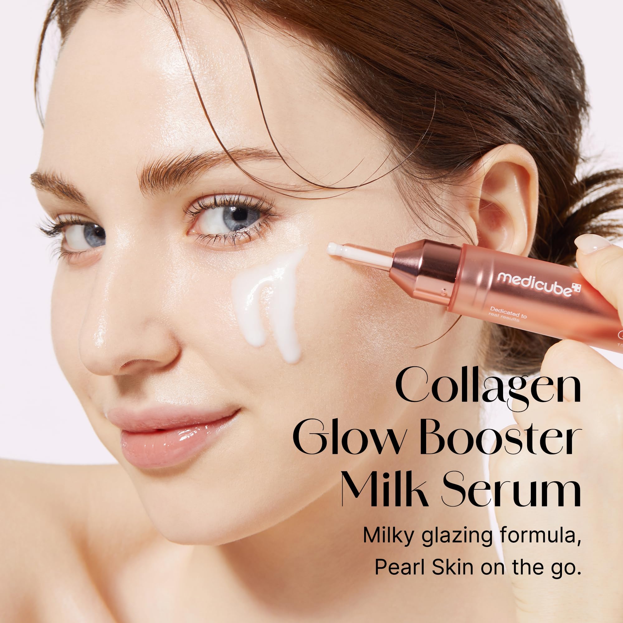 Medicube Collagen Glow Booster Milk Serum - Twist & Click - Radiance & Hydration With Niacinamide, Milk Protein Extract, Hydroly