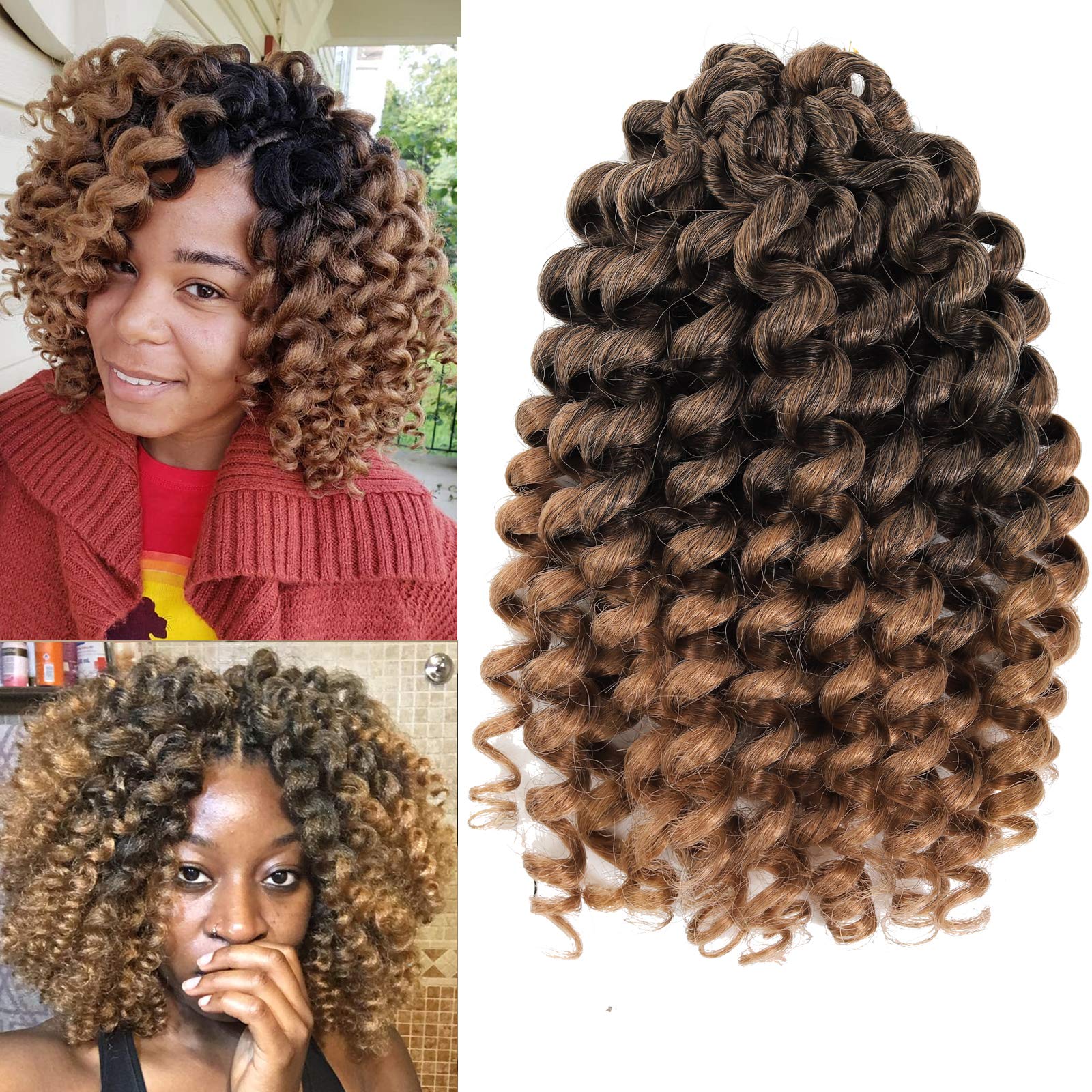 3 Packs 2X Ringlet Wand curl Jamaican Bounce 8 inch Synthetic crochet Hair Extensions crochet Braiding Hair 20 Roots