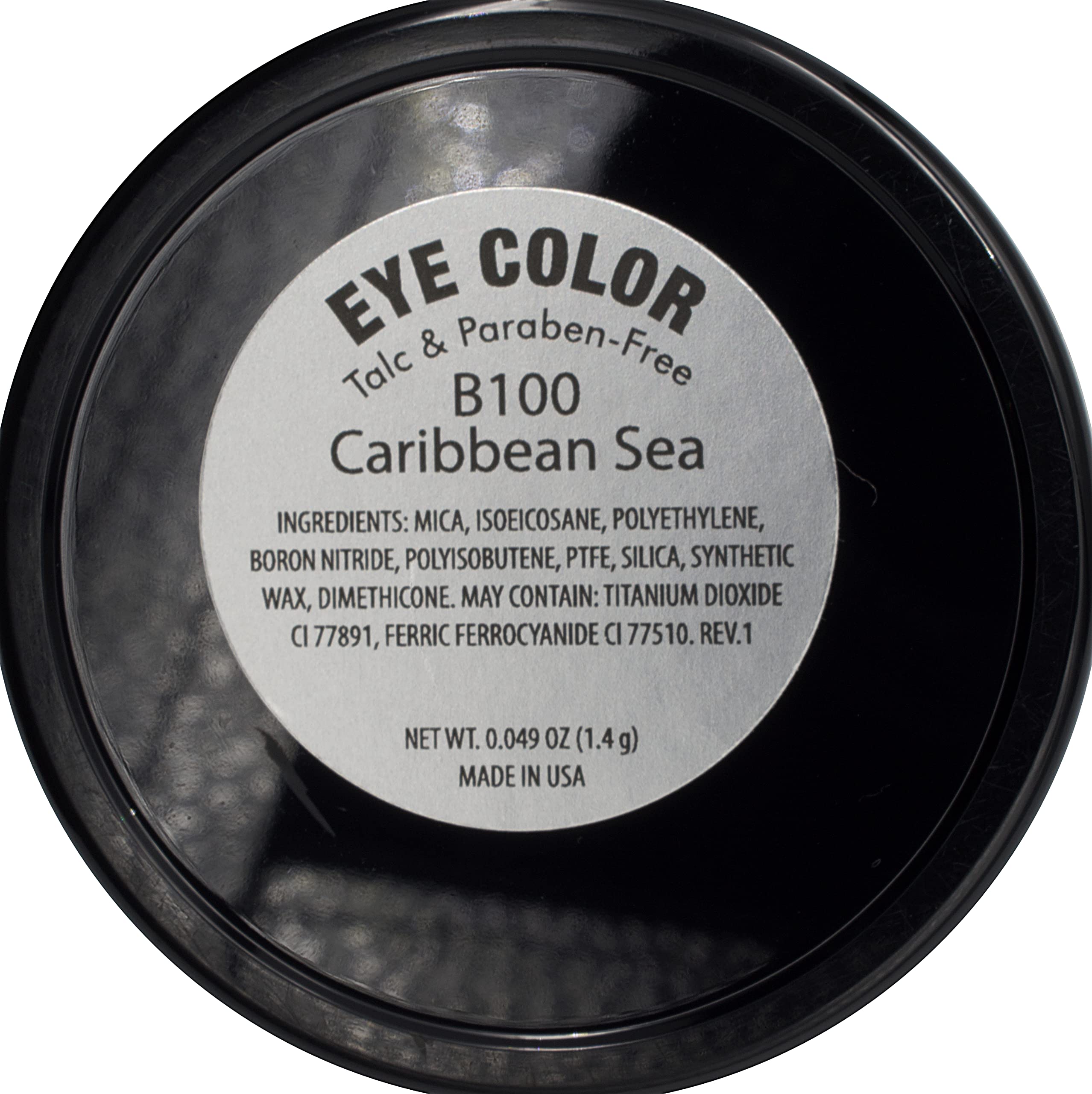 Pure Ziva Caribbean Sea Shimmering Turquoise Teal Green Blue Ocean Pressed Powder Single Vegan Eyeshadow; Talc, Paraben & Cruelt