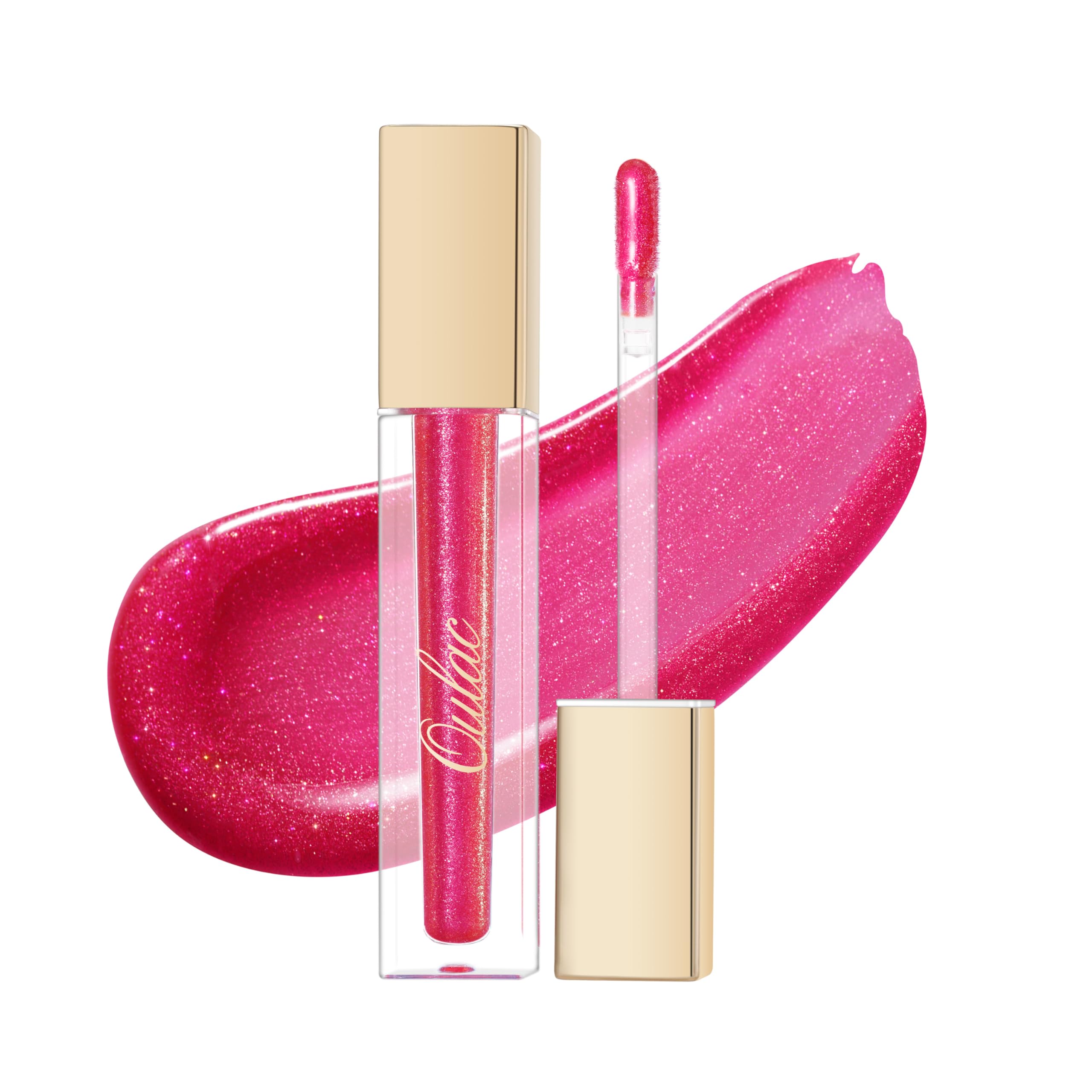 Oulac Hydrating Lip Gloss with Mirror Finish Moisturizing & Reduce Fine Lines Lip Oil Refuse Chapped Lips Non Sticky Lip Gloss f