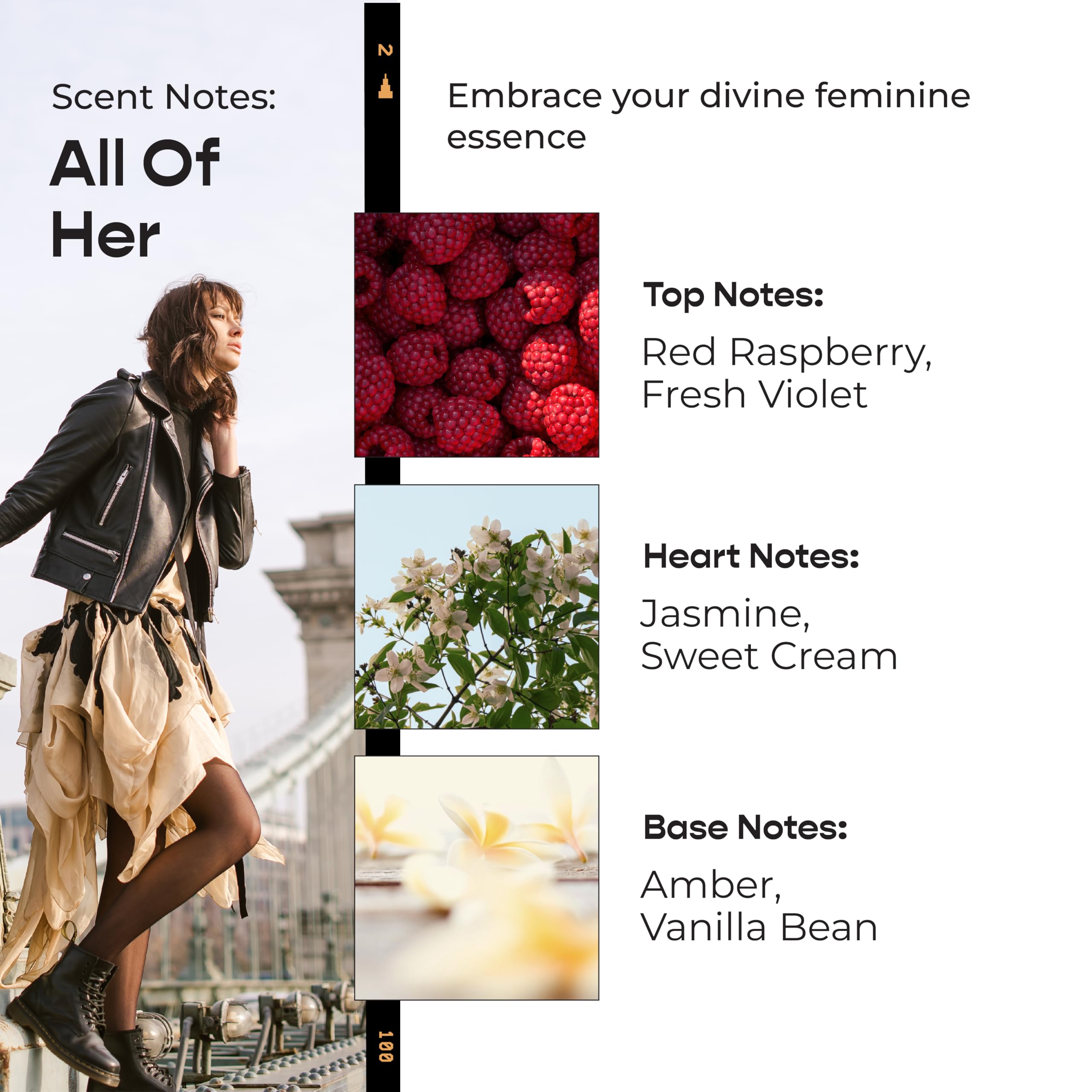 Modern Memory Eau de Parfum - Luxury Fragrance with Red Raspberry, Jasmine & Amber - 2.5 fl oz - Safe for Sensitive Skin