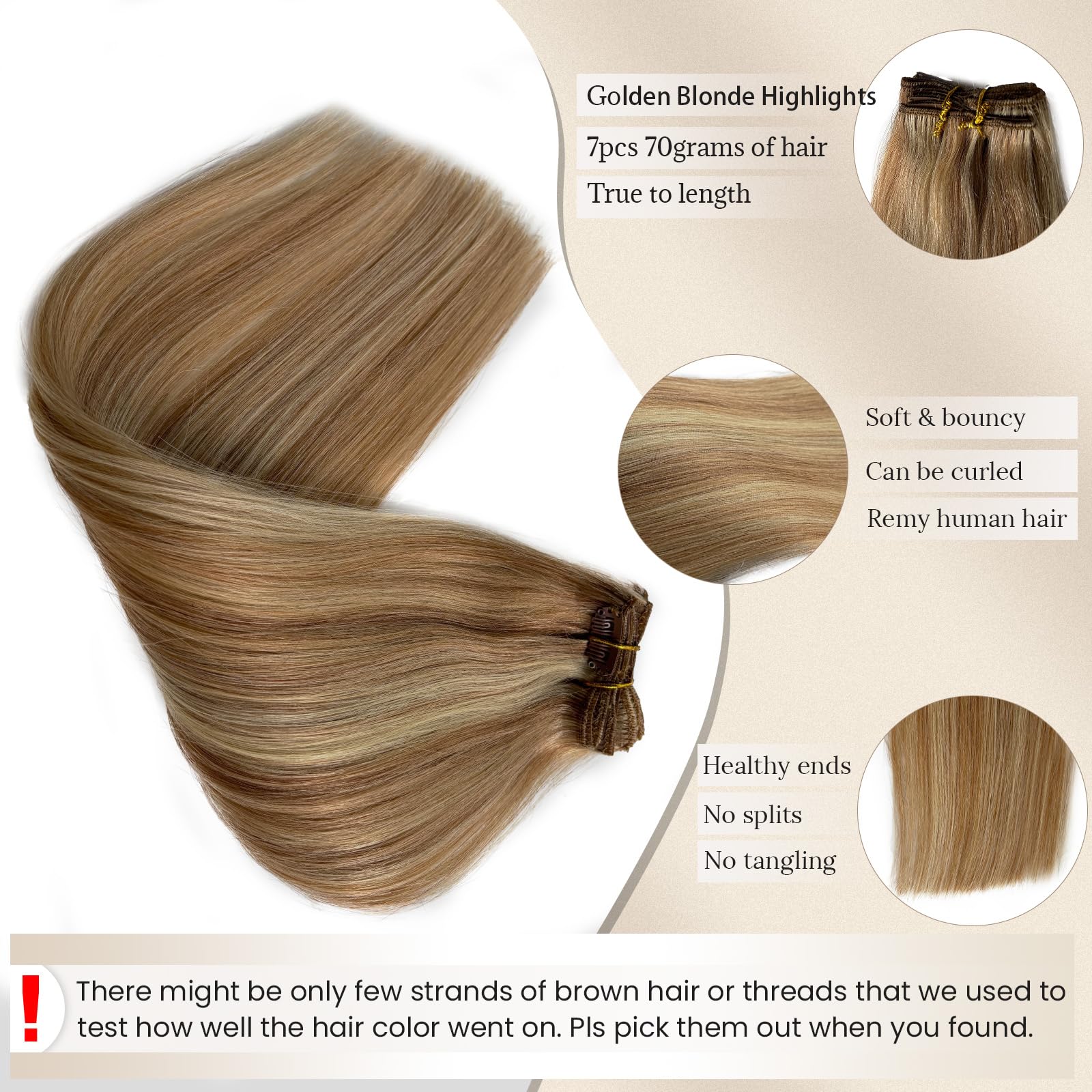 Clip In Hair Extensions Remy Human Hair Golden Brown And Blonde Balayage Human Hair Clip In Extensions 12 Inch Thick Full Real H