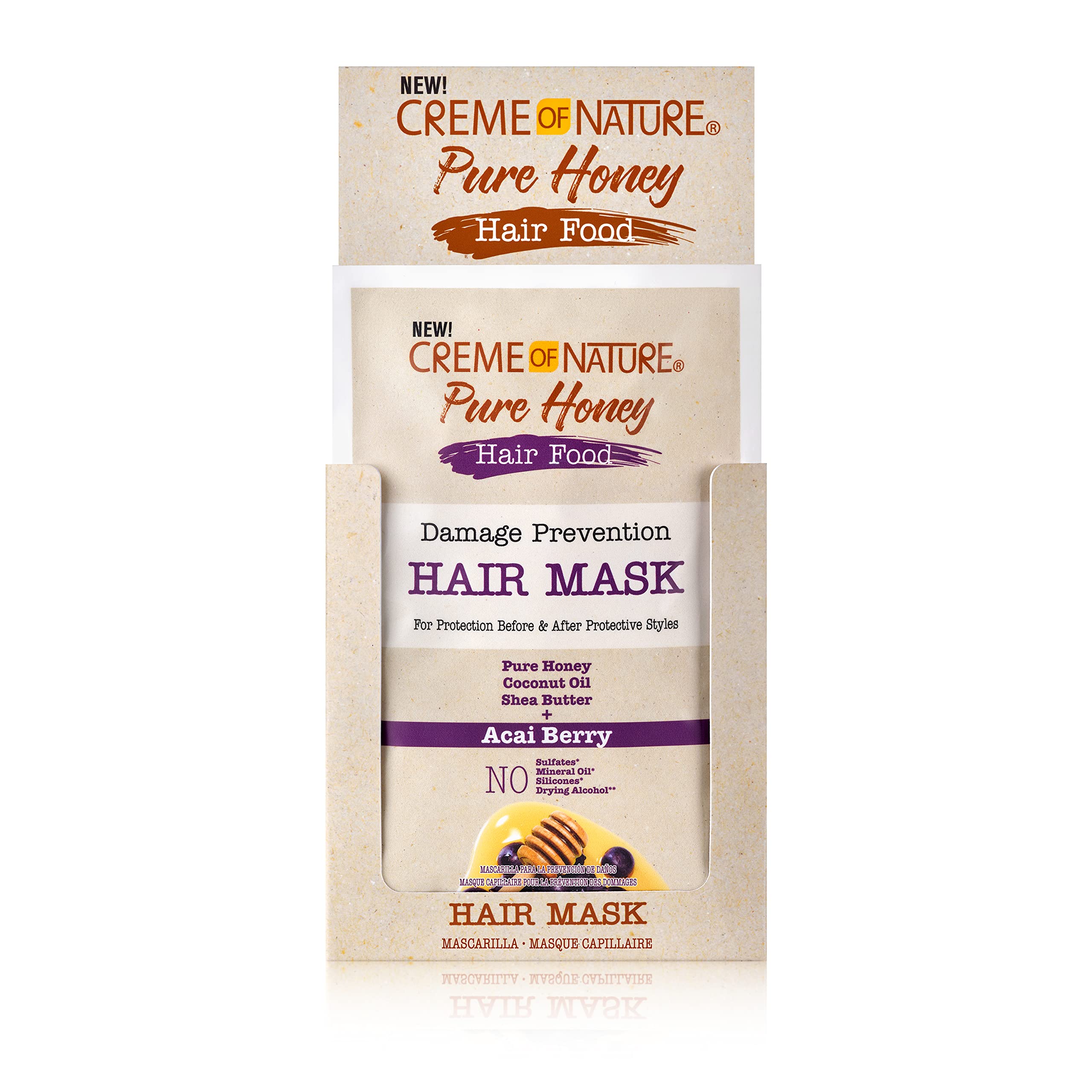 Creme of Nature, Acai Hair Mask, Honey and Acai Formula, 1.75 Oz