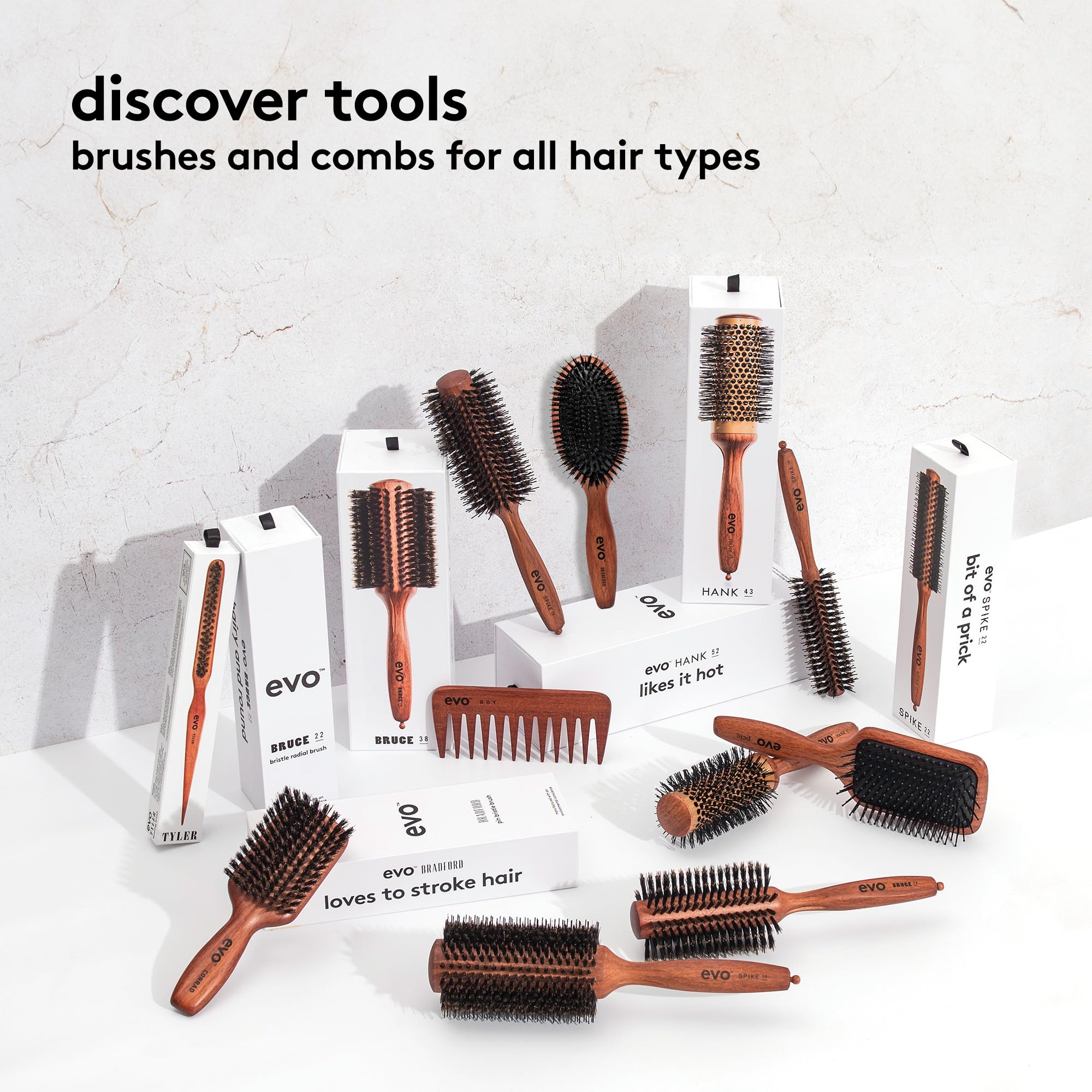 EVO Bruce Natural Bristle Radial Brush, 28