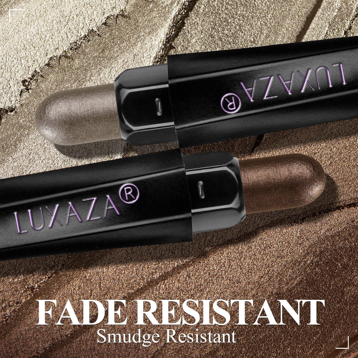 Luxaza Brown Eyeshadow And Eyeliner Pen Set, Shimmer Neutral Cream Crayon,Waterproof Long Lasting Eye Highlighter Stick,Eye Brig
