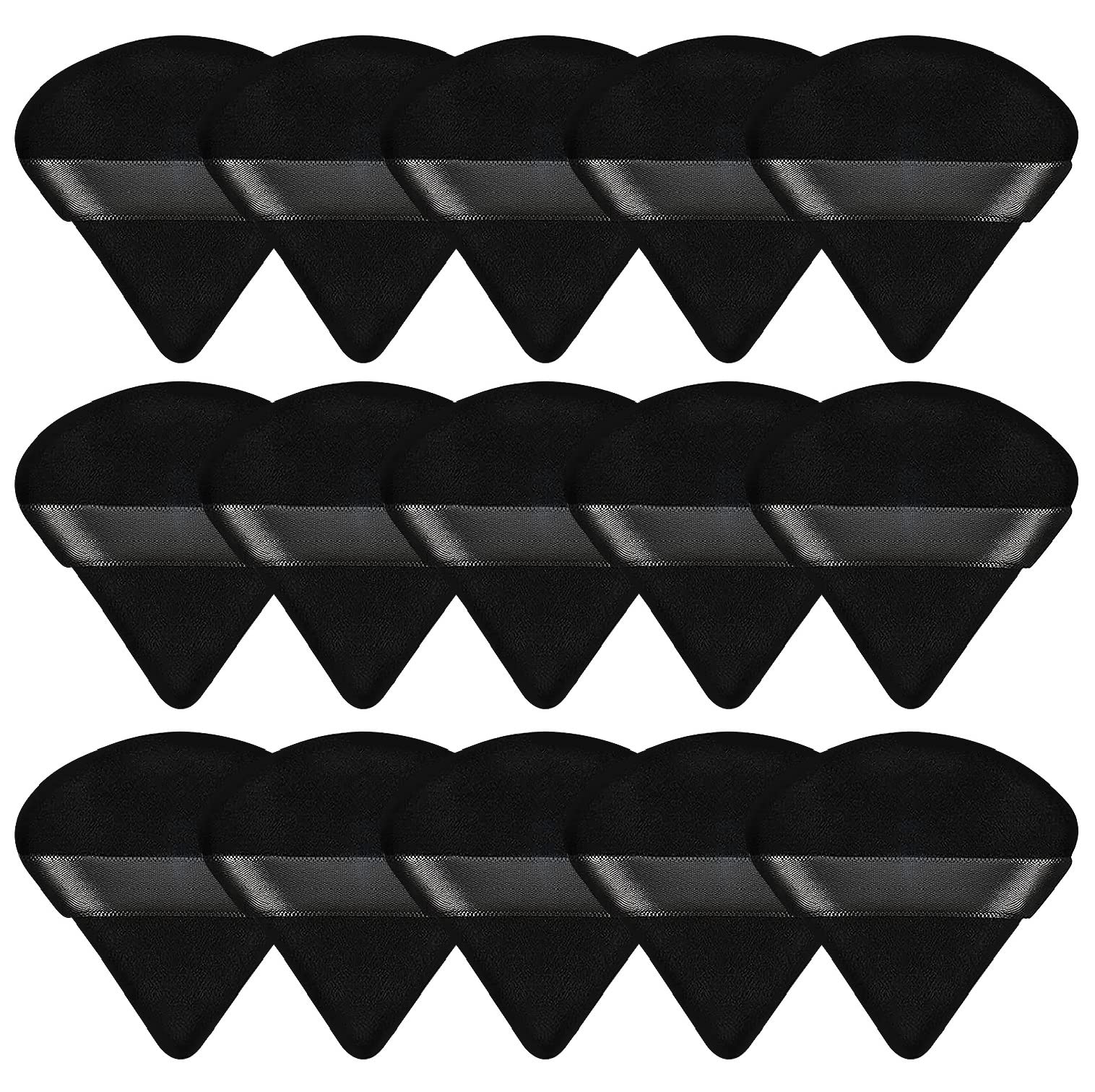 Pimoys 15 Pieces Powder Puff Triangle Makeup Sponge Setting Powder Puffs For Loose Powder Velour Puff For Face Exquisite Makeup