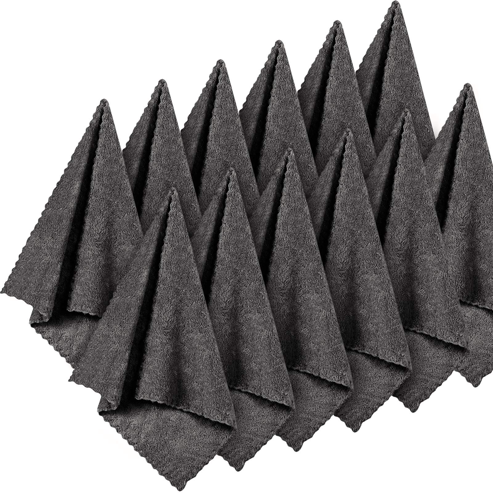 Syhood 12 Pieces Face Wash Cloth 12 x 12 in Makeup Remover Cloths Towel Coral Velvet Facial Microfiber Soft Fast Drying Facial C