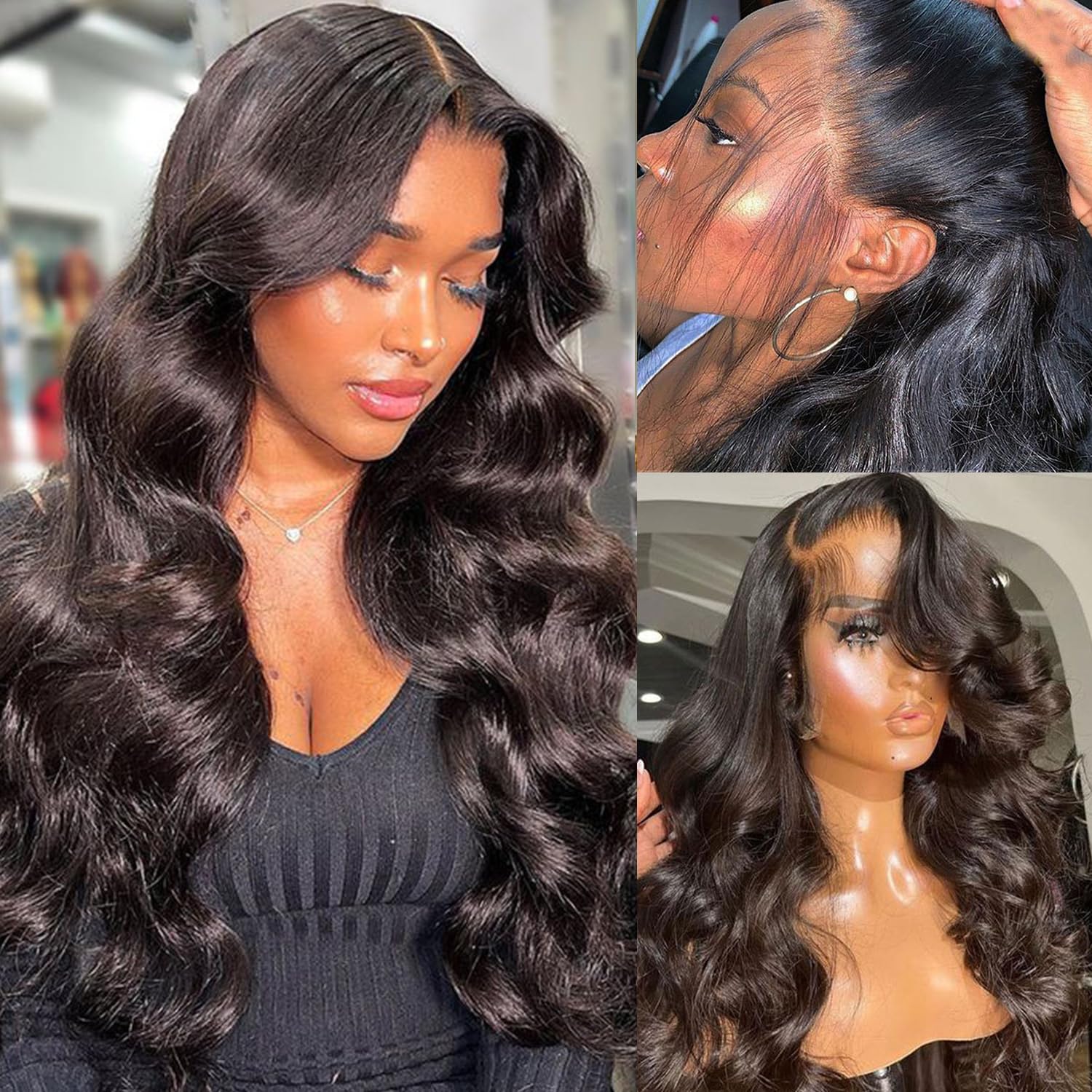 Lemoda SKINLIKE Real HD Lace Wigs Full 13x4 Lace Frontal Wigs Brazilian Body Wave Virgin Human Hair 12A Body Wave Lace Frontal W