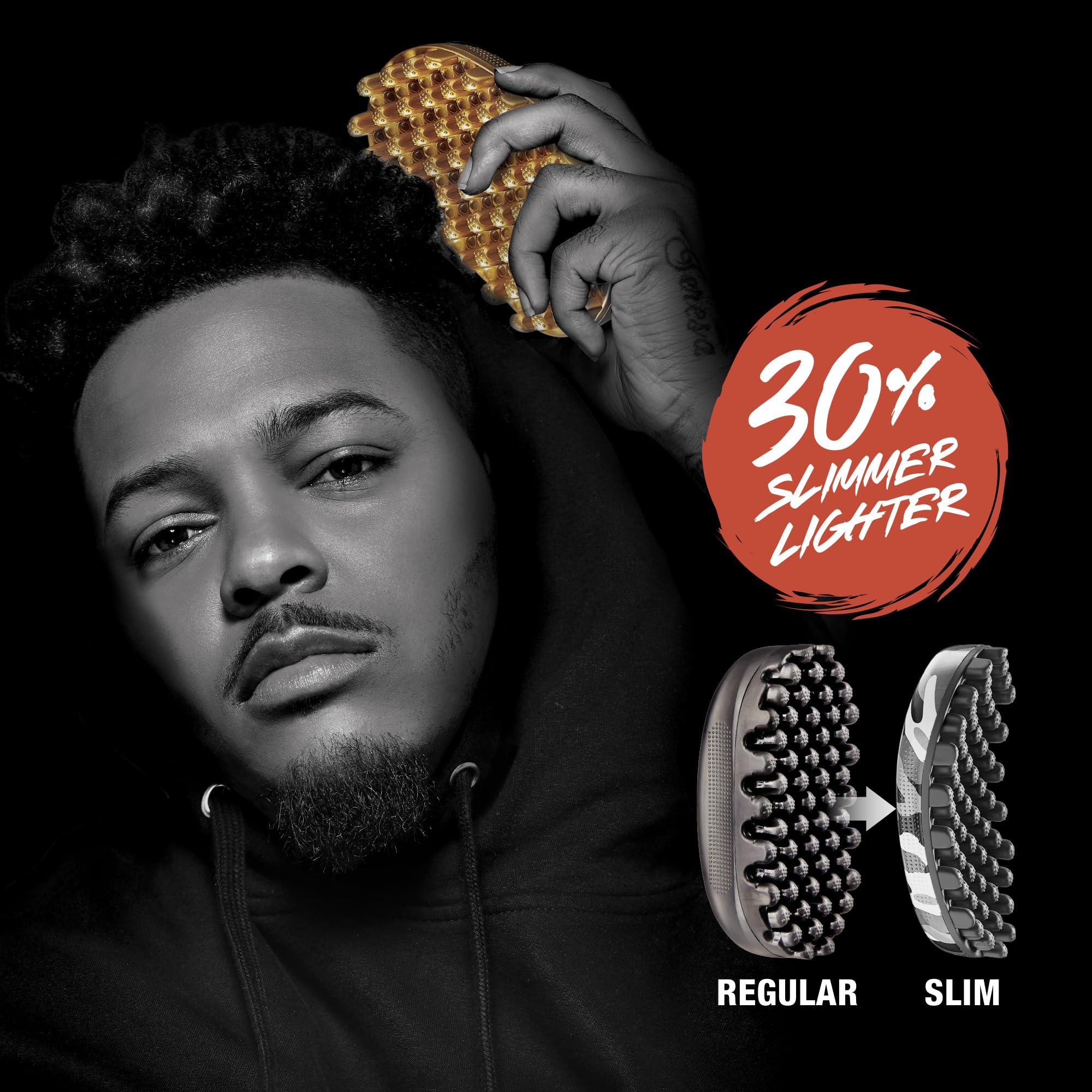 Red by Kiss Bow Wow X Twist King Luxury Twist Styler Washable and Durable Twist Brush for Afro Curl- Slim and Light (Camouflage)