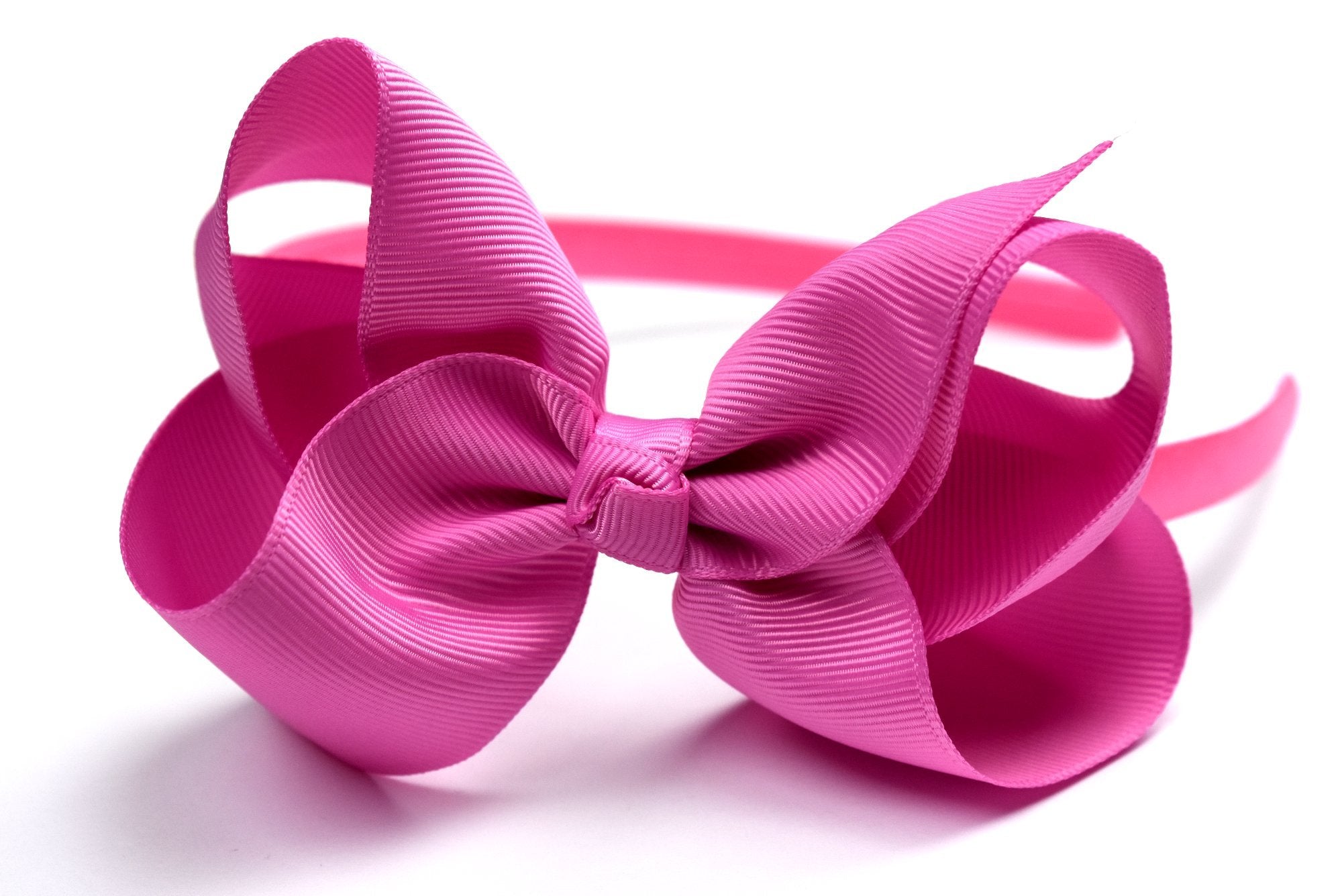 Syleia Fashion Headbands with 4 inch Bow, Set of 6 Pink, Orange, Green, Lavender, Teal and Yellow - School and Playtime Perfect