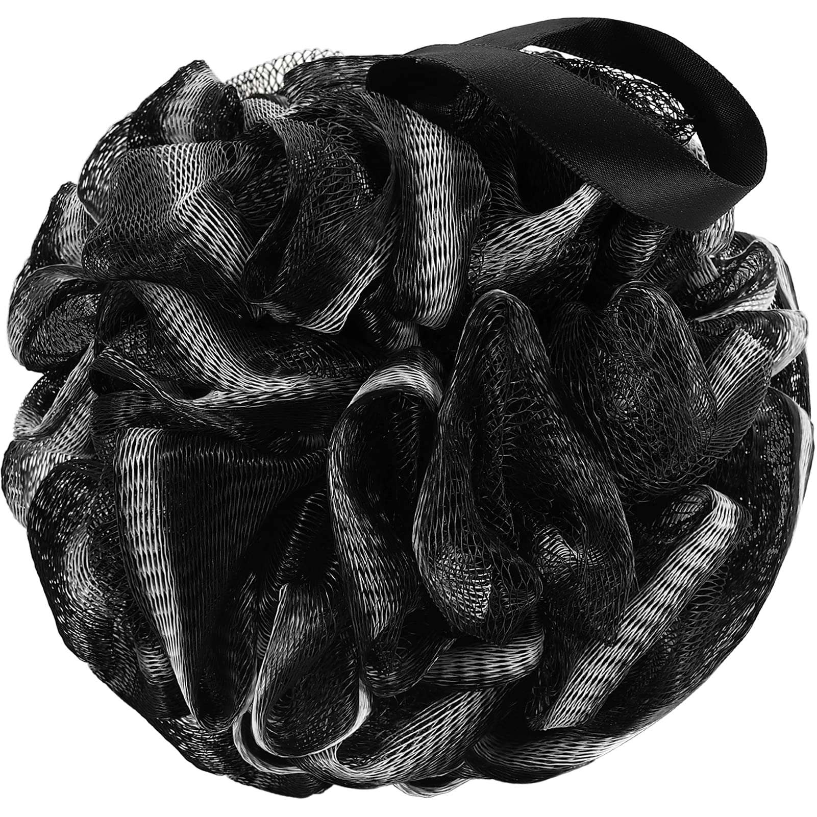Urbanstrive Shower Bath Sponge Xl 75G Soft Shower Loofahs Balls For Body Wash Men Women Bathroom Accessories, 1 Pack, Black