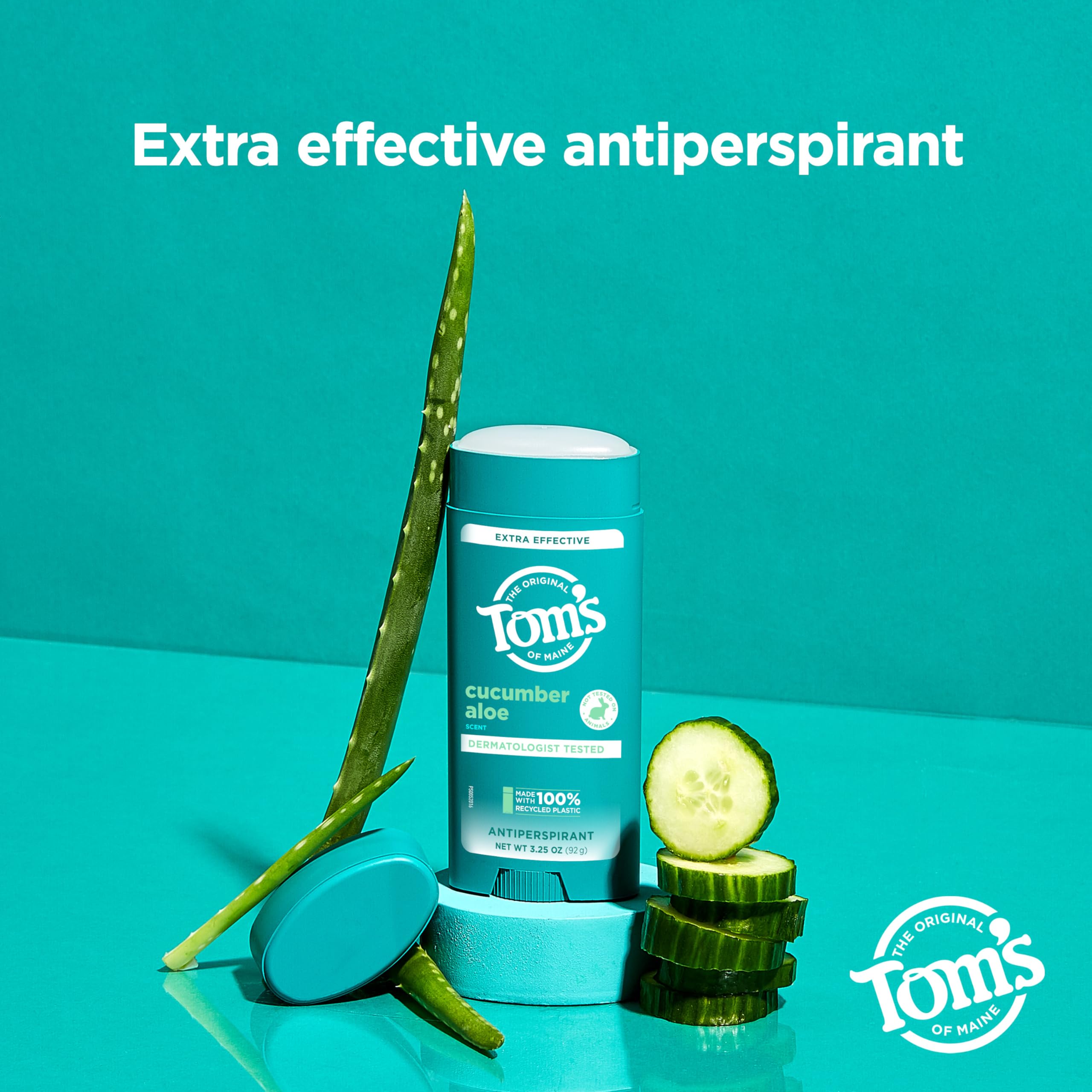 Toms Of Maine Cucumber Aloe Antiperspirant, For Women And Men, 3.25 Oz