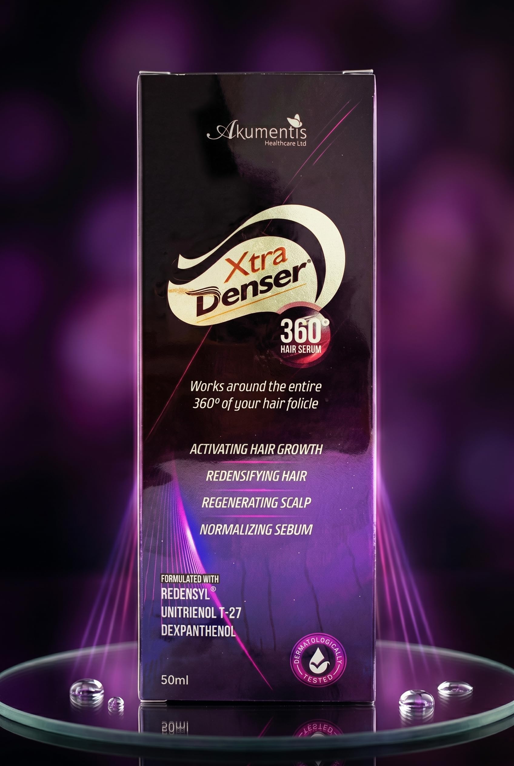 Xtra Denser 360 Hair Serum, 50Ml, Activating Hair Growth And Redensifying Formula With Redensyl