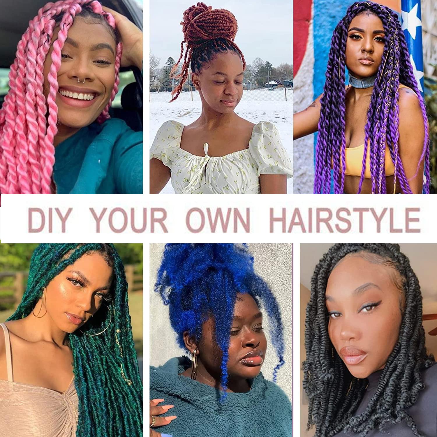 3 Packs Springy Afro Twist Hair 10 Inch 350# Pre-Separated Marley Twist Braiding Hair Soft Synthetic Crochet For Distressed Faux