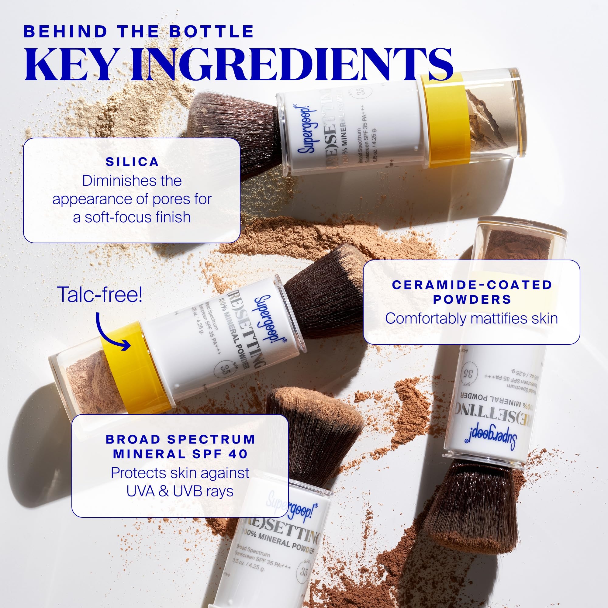 Supergoop! (Re) Setting 100% Mineral Powder, Light - 0.15 Oz - Makeup Setting Powder + Broad Spectrum Spf 35 Pa+++ Sunscreen - W