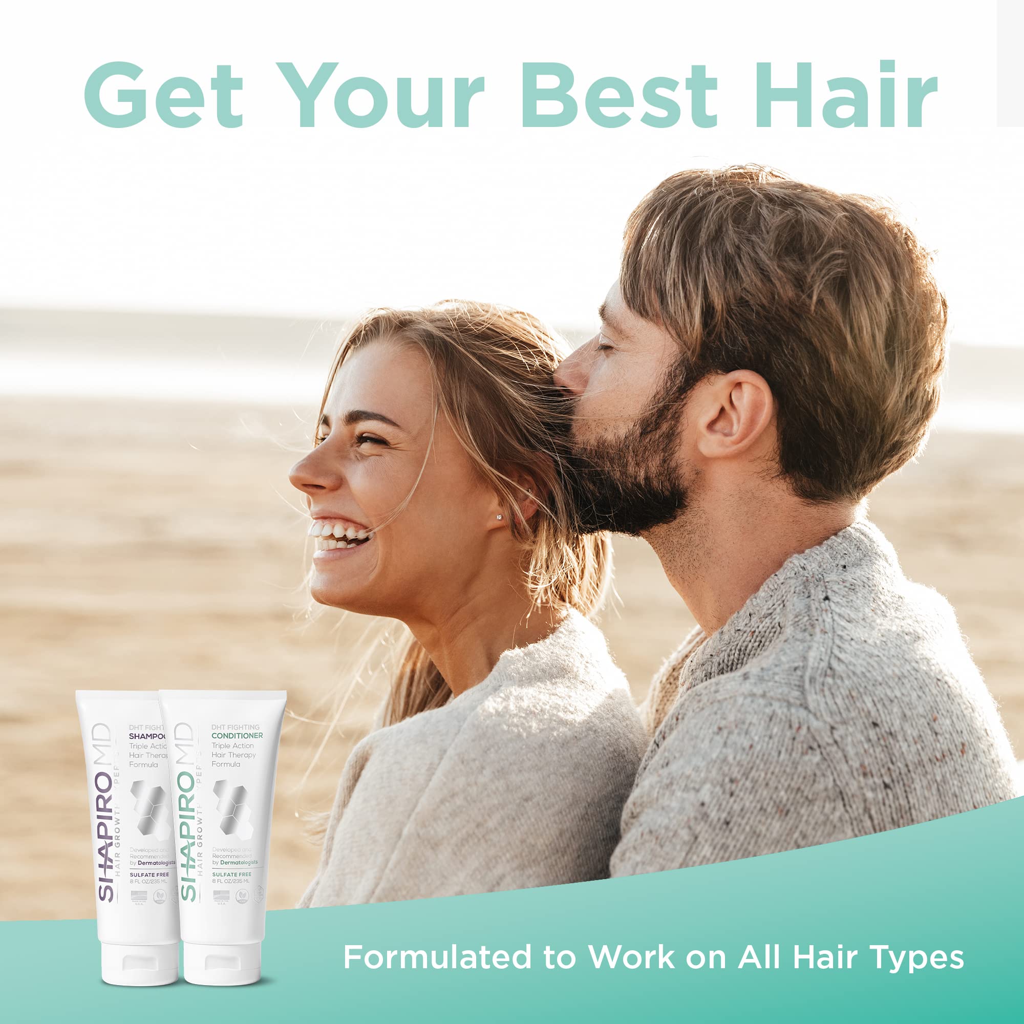 Hair Loss Shampoo and Conditioner | DHT Fighting Vegan Formula for Thinning Hair Developed by Dermatologists | Experience Health