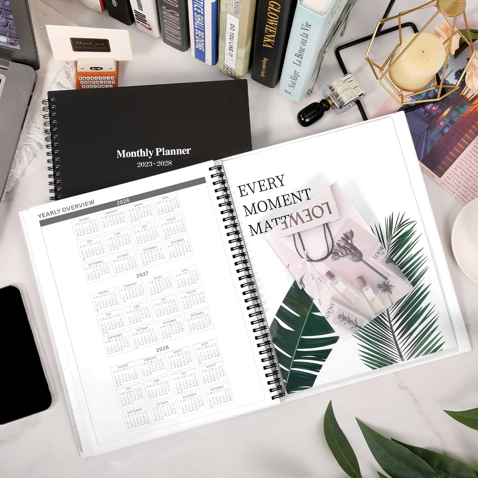 2023-2028 Monthly Plannercalendar - Jul 2023 - Jun 2028, 5 Year Monthly Planner with Tabs  celebrity Quotes, 9 x 11, Famous Quot