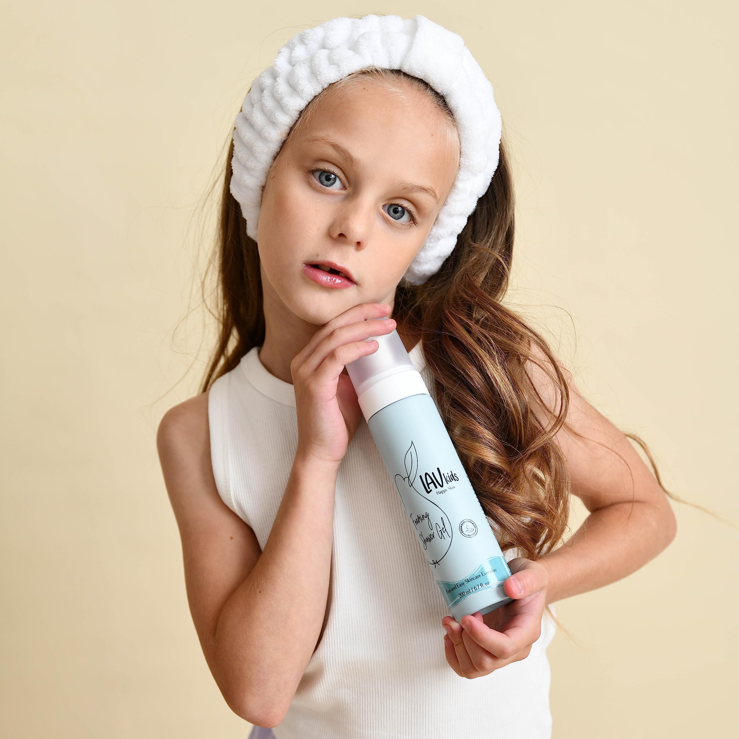 LAV KIDS Shower Gel | Gentle Kids Body Wash Gel for All Skin Types | 200ml Naturally Gentle Kids and Baby Shower Gel for Soft an