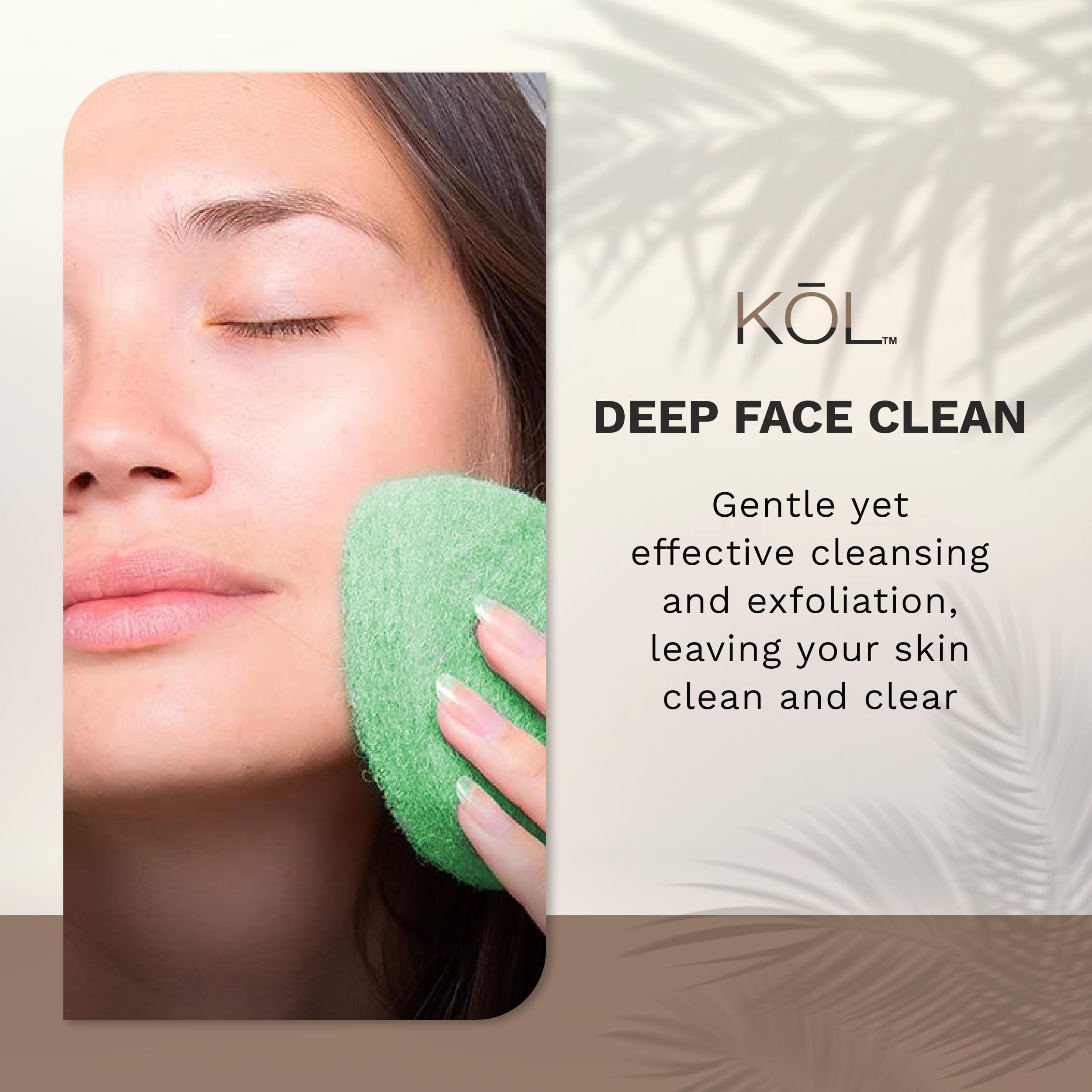 Kol Face Scrubber, Cucumber Infused Exfoliating Facial Cleansing Pads, Disposable Exfoliator Face Sponge For Daily Face Cleaning