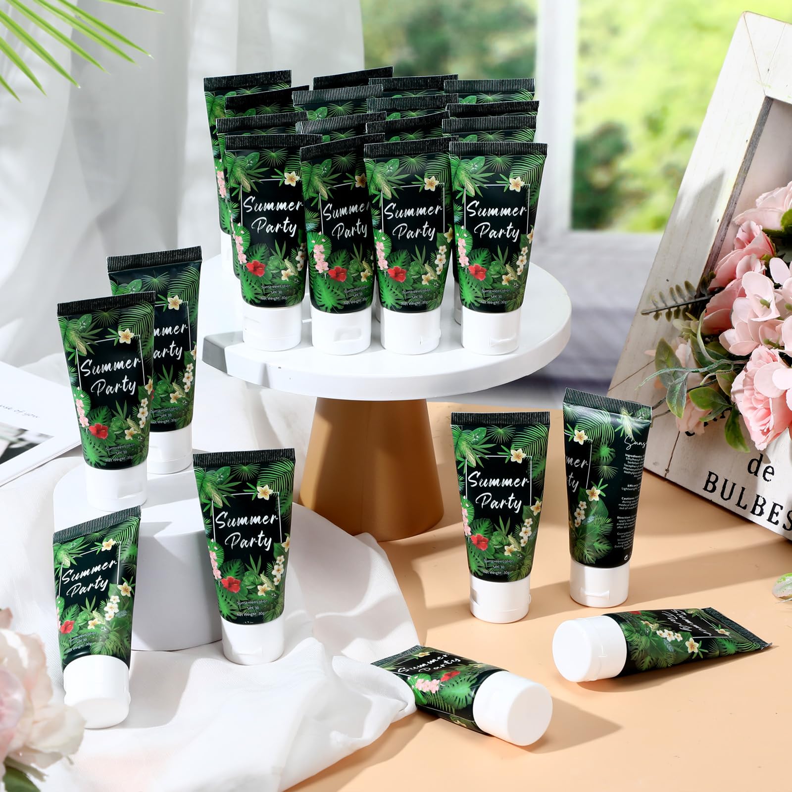 Dansib 12 Pcs Mini Sunscreen Bulk for Summer Travel Size SPF 30 Water Resistant Sunscreen Lotion Bulk for Thank You Gifts Weddin