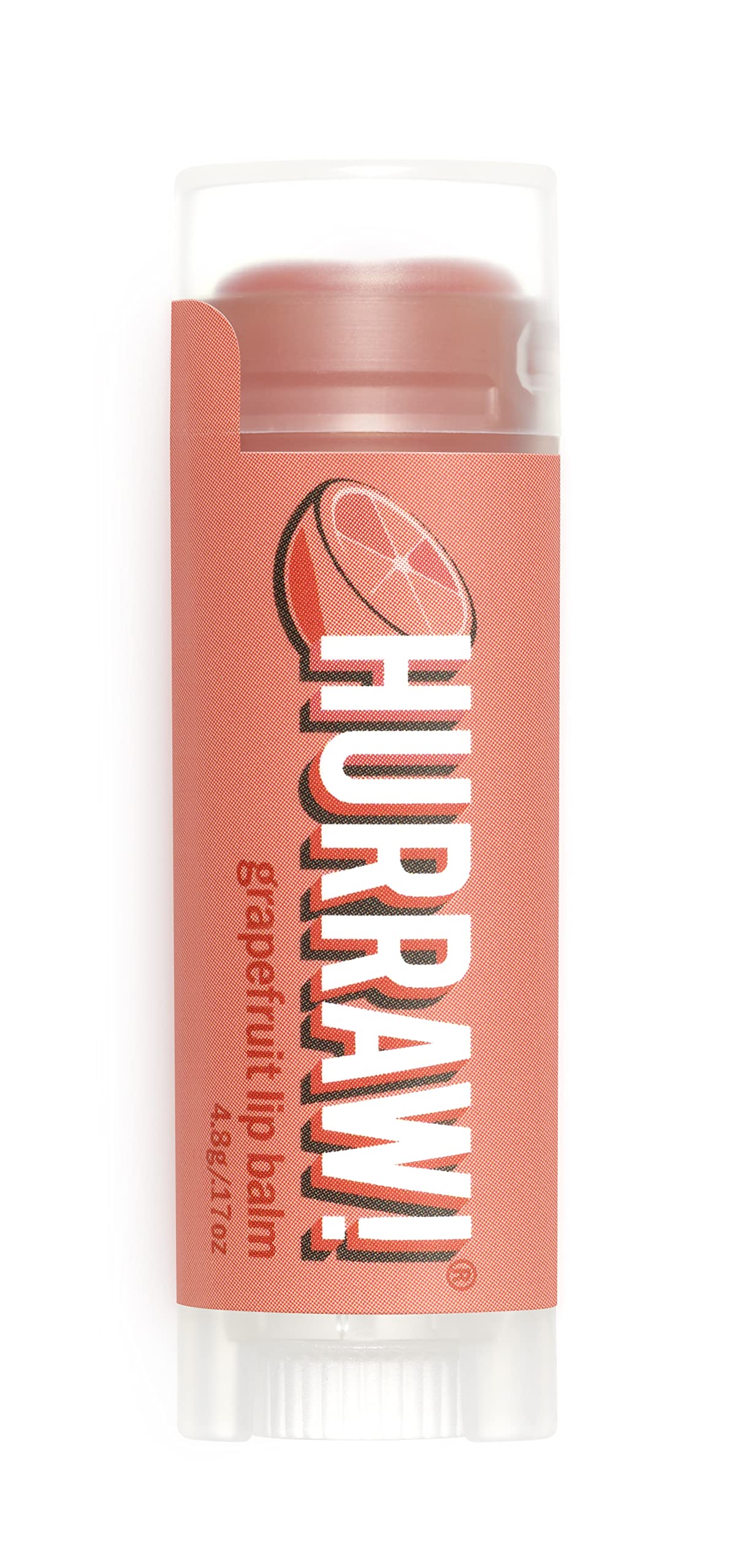 Hurraw! Grapefruit Lip Balm: Organic, Certified Vegan, Cruelty and Gluten Free. Non-GMO, 100% Natural Ingredients. Bee, Shea, So