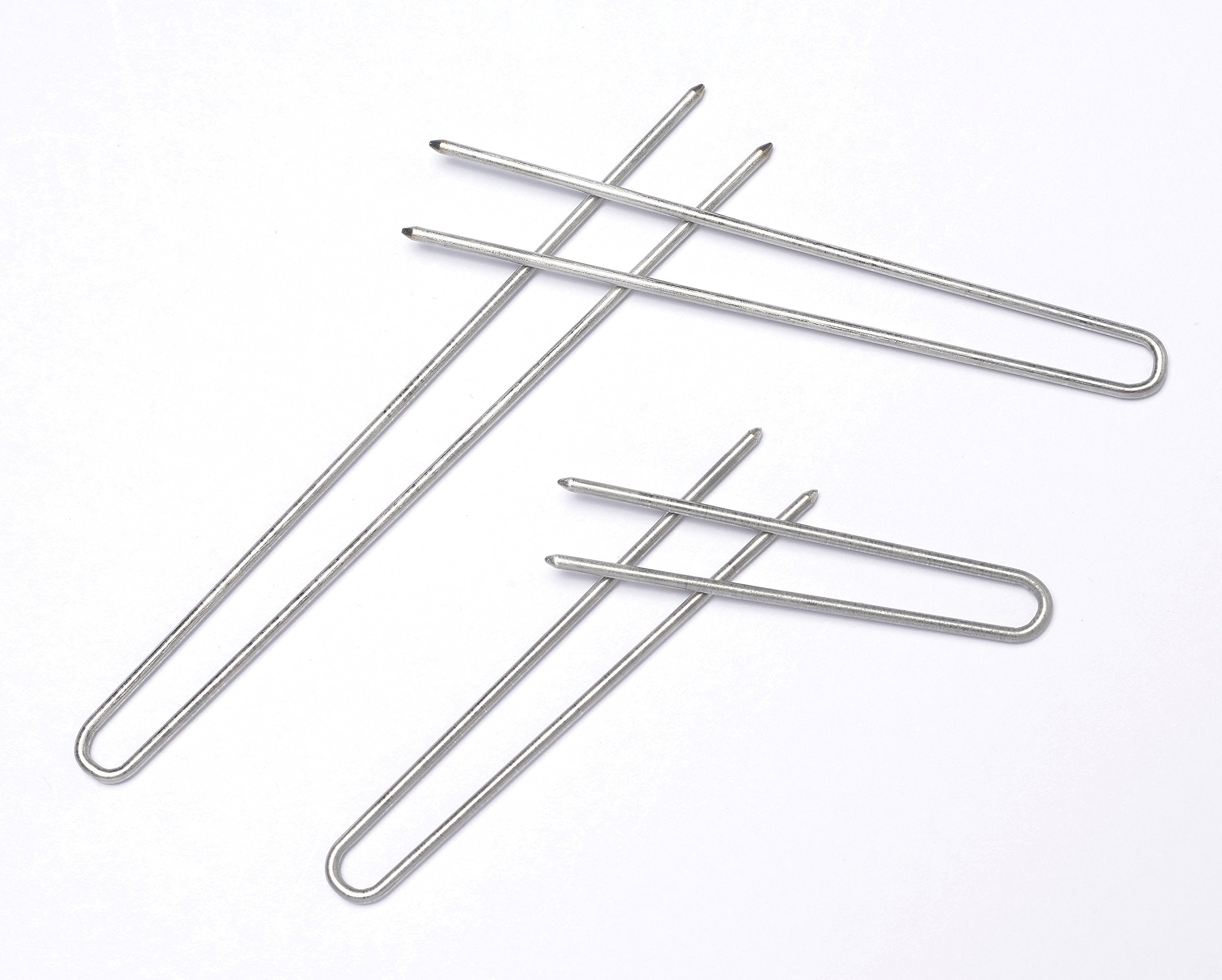 AMISH VALLEY PRODUCTS Stainless Steel Snagless Hairpins, 1 5/8 Inch, Silver, Handmade Heavy Duty