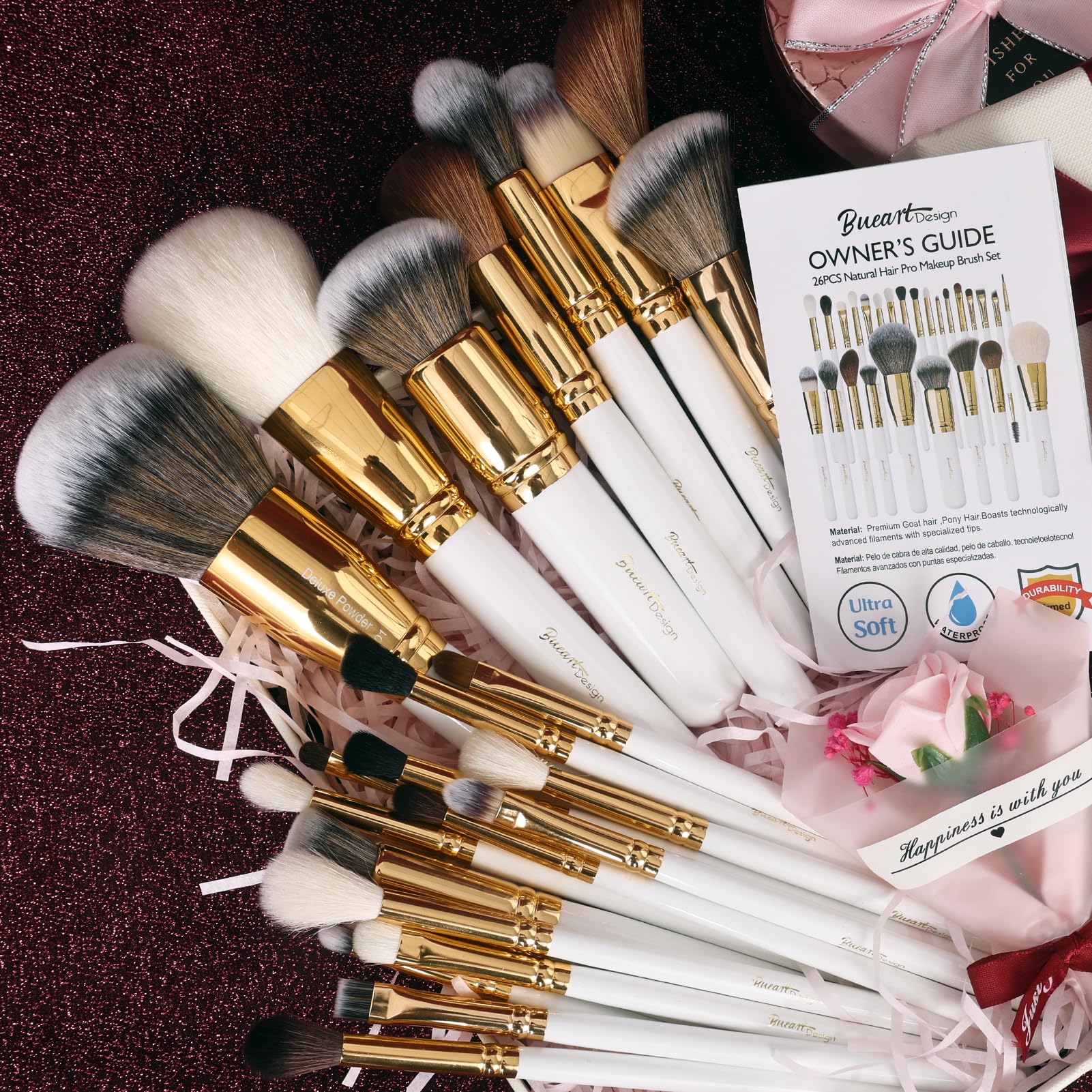 Professional Makeup Brushes Set Premium Quality Goat Hair Synthetic Fiber Powder Foundation Highlight Concealer Eyeshadow Blendi