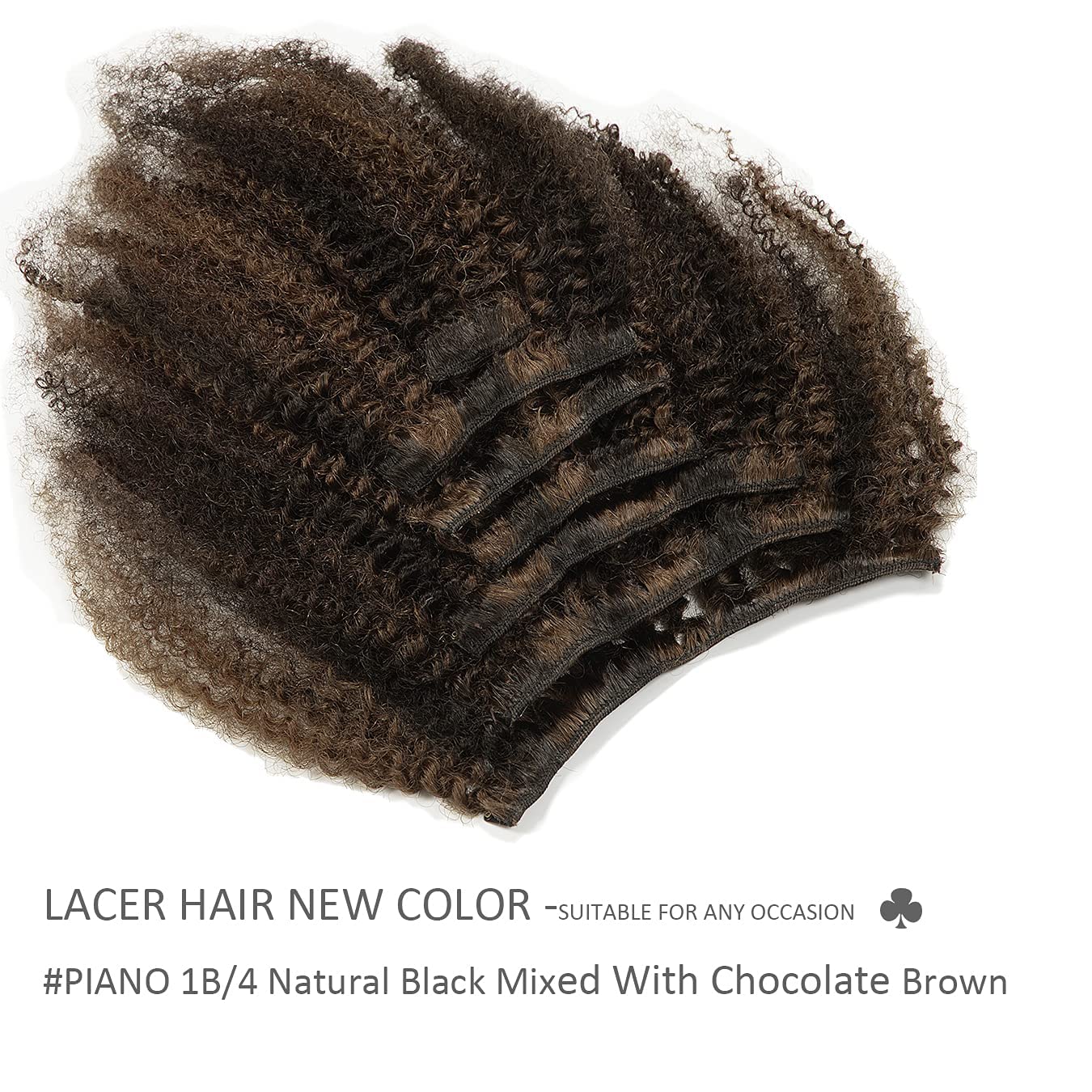 Lacer Clip In Hair Extensions Human Hair Afro Kinky Curly 4B 4C Remy Hair Clip In Extensions 18 Inch 8A Grade Thick Hair End Hum