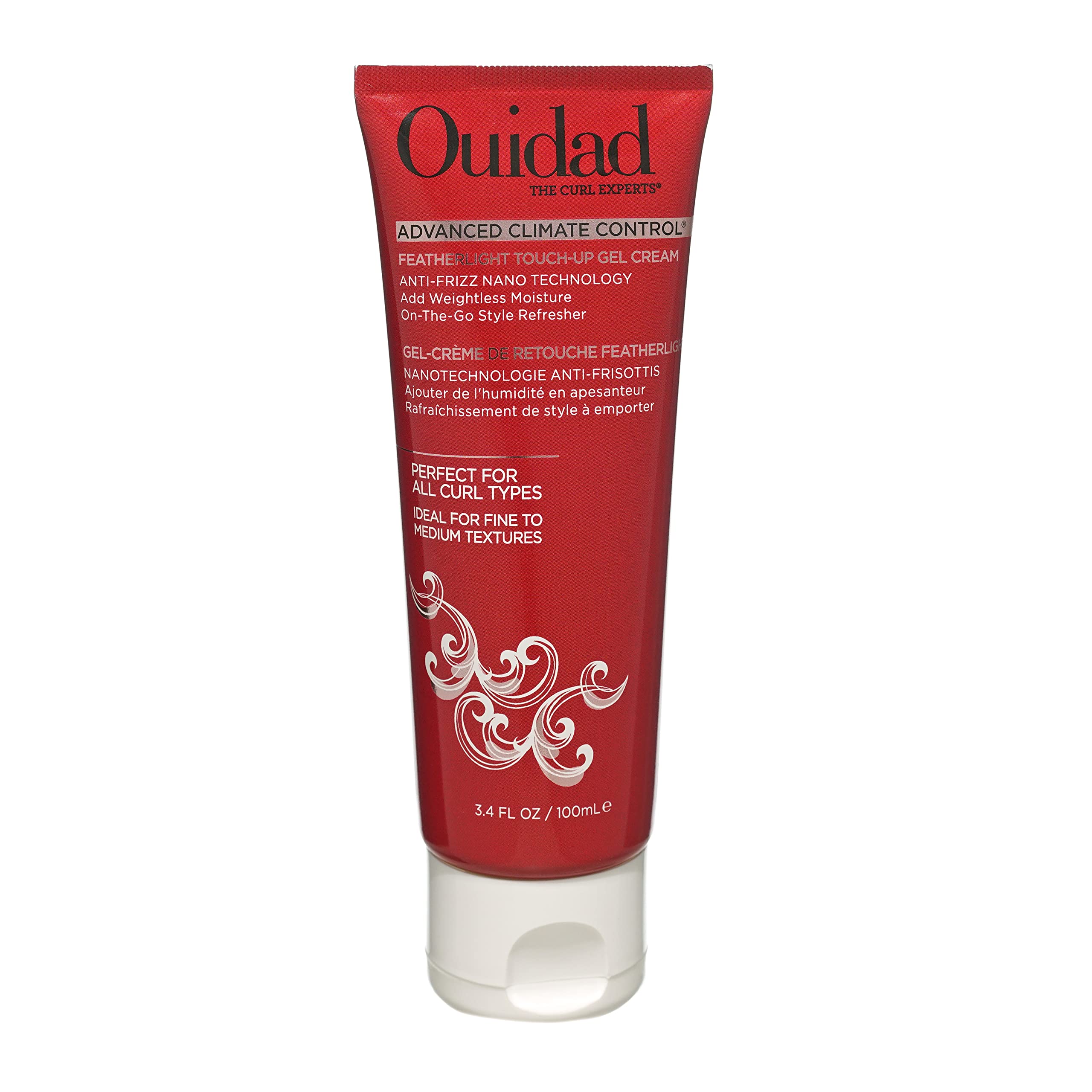 Ouidad Advanced Climate Control Featherlight Touch-Up Curl Gel Cream - 3.4 fl oz, Anti-Frizz Nano Technology, On-The-Go Style Re