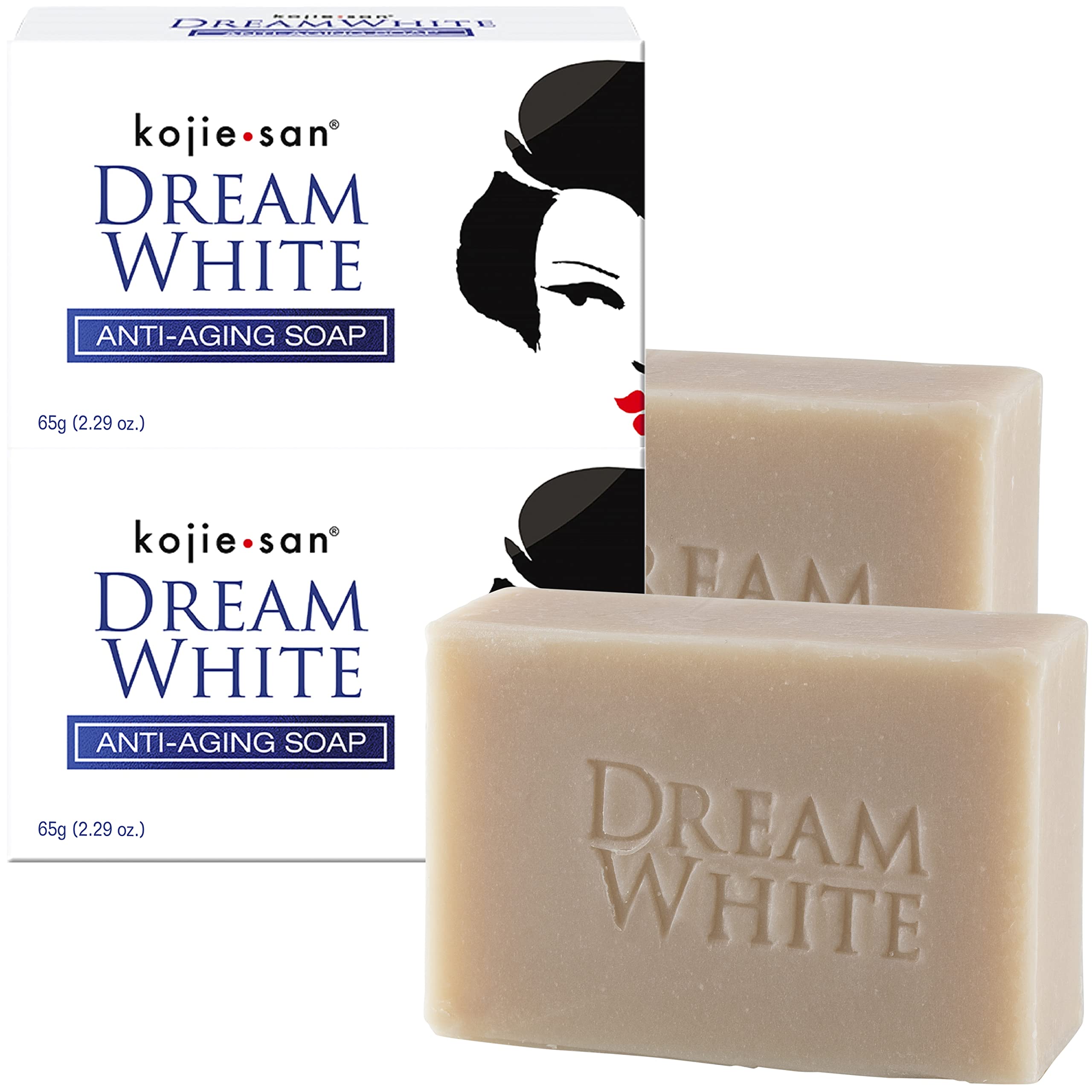 Skin Science Original Kojie San Dream White Soap-65g,2 Bars Per Pack - Guaranteed Authentic,2.29 Ounce (Pack of 2)