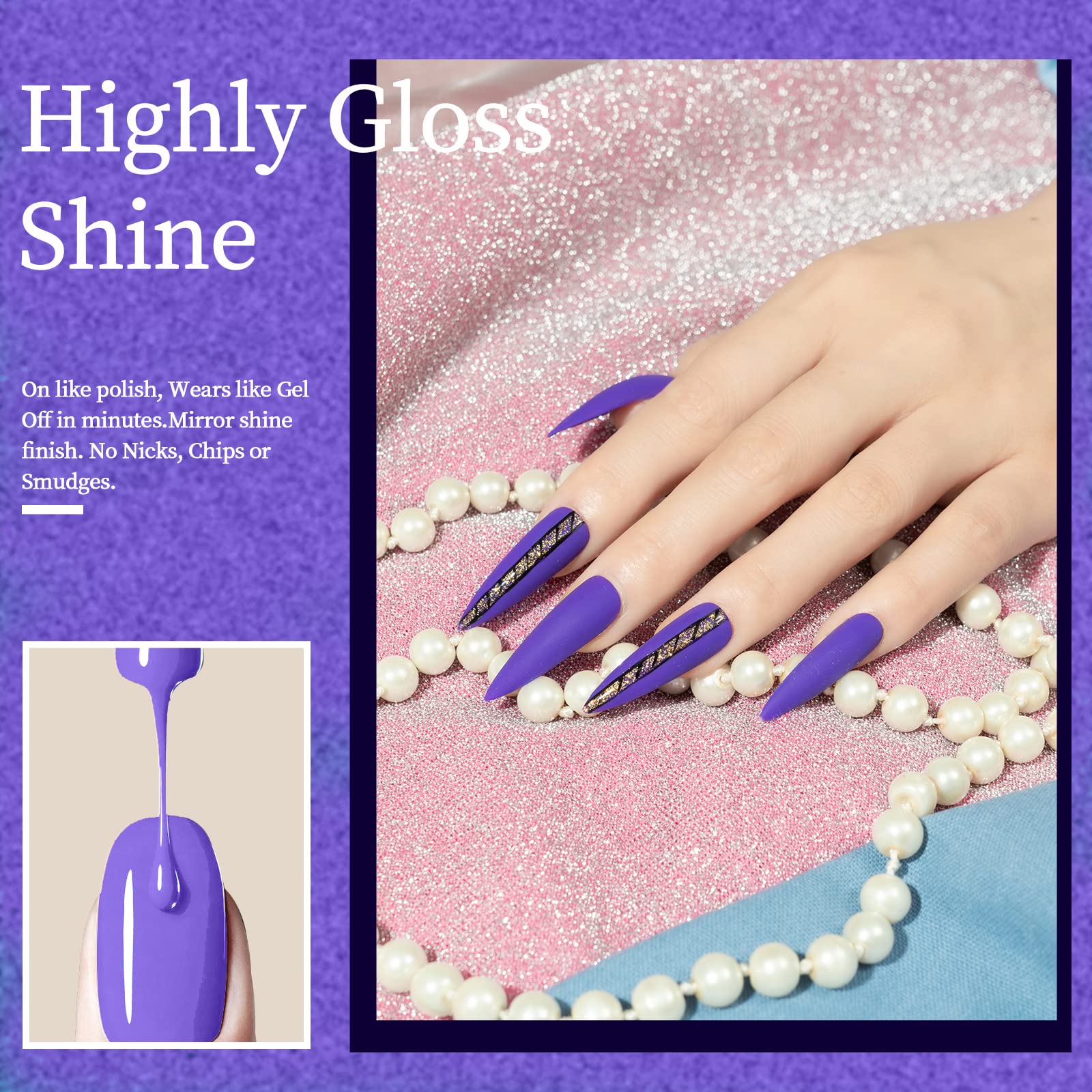 Maychao 15Ml Gel Nail Polish 1Pc Neon Purple Nail Polish Soak Off Uv Led Nail Gel Polish Nail Art Starter Manicure Salon Diy At