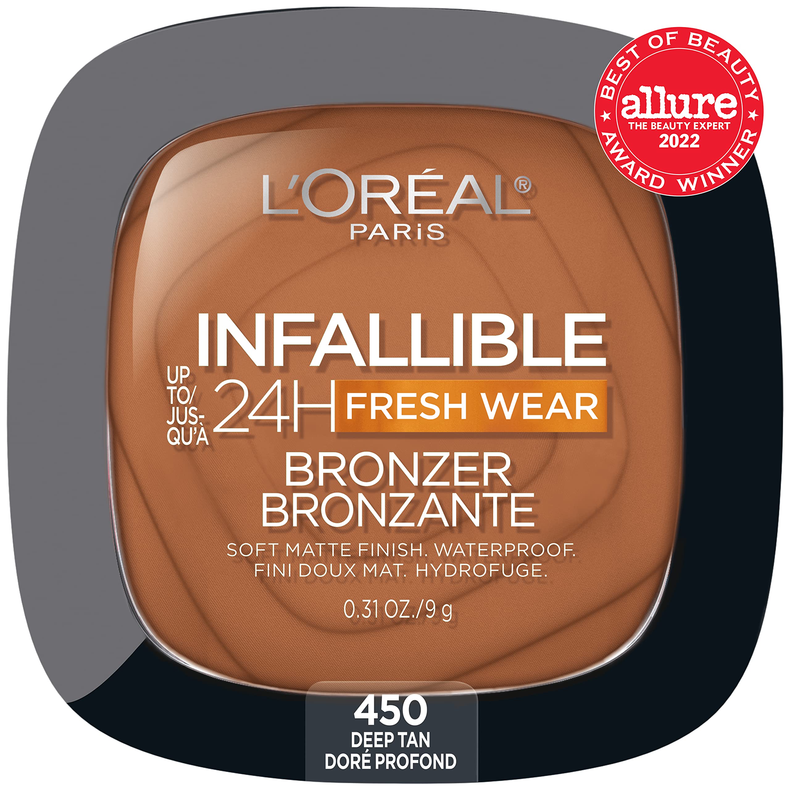 L'Oreal Paris Infallible Up to 24H Fresh Wear Soft Matte Longwear Bronzer. Waterproof, heatproof, Transfer, humidity and sweatpr
