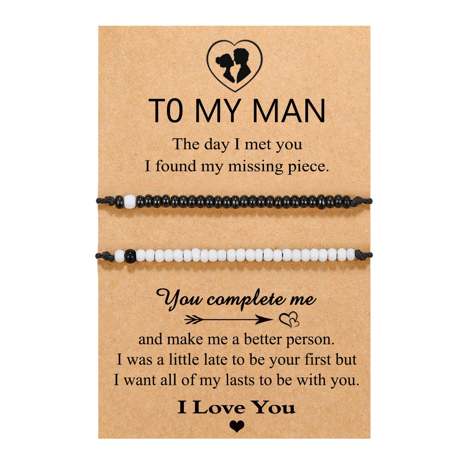 UNGENT THEM Father's Day Gifts for Husband from Wife Mens Birthday Gift Ideas Bracelet Anniversary I Love You Christmas Sweetest