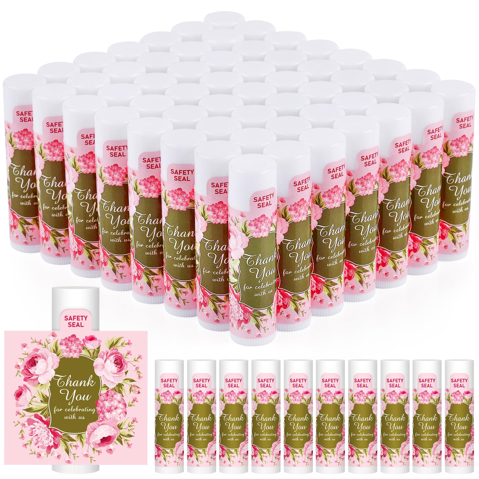 Dmsky Lip Balm Bulk 60 Pcs, Bridal Shower Gifts For Guests,Thank You Gifts For Coworkers Women Men, Bridal Wedding Favors For Gu