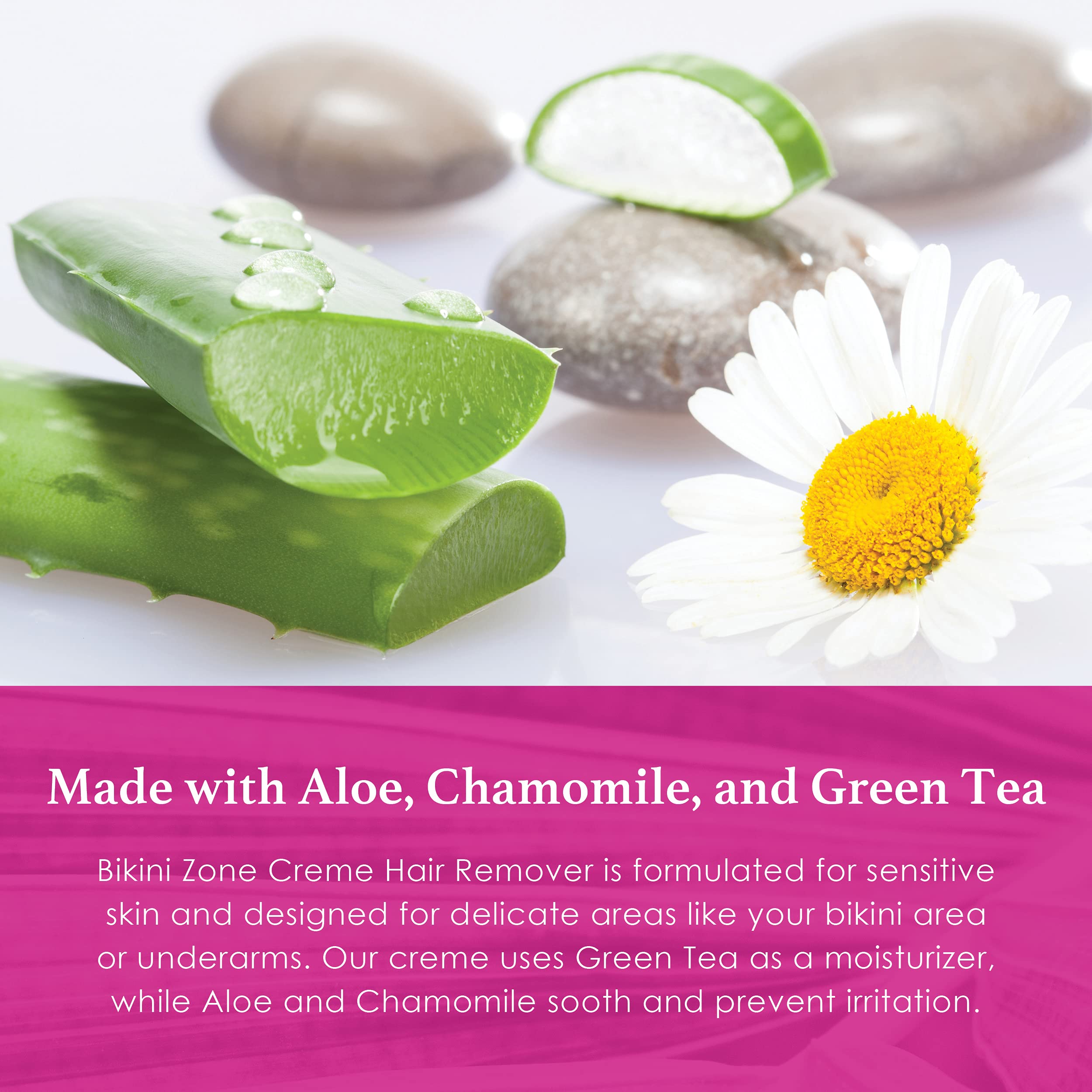 Bikini Zone Crme Hair Remover - Instant Hair Removal For Women - Depilatory Cream For Sensitive Skin & Delicate Areas - Lasts Lo