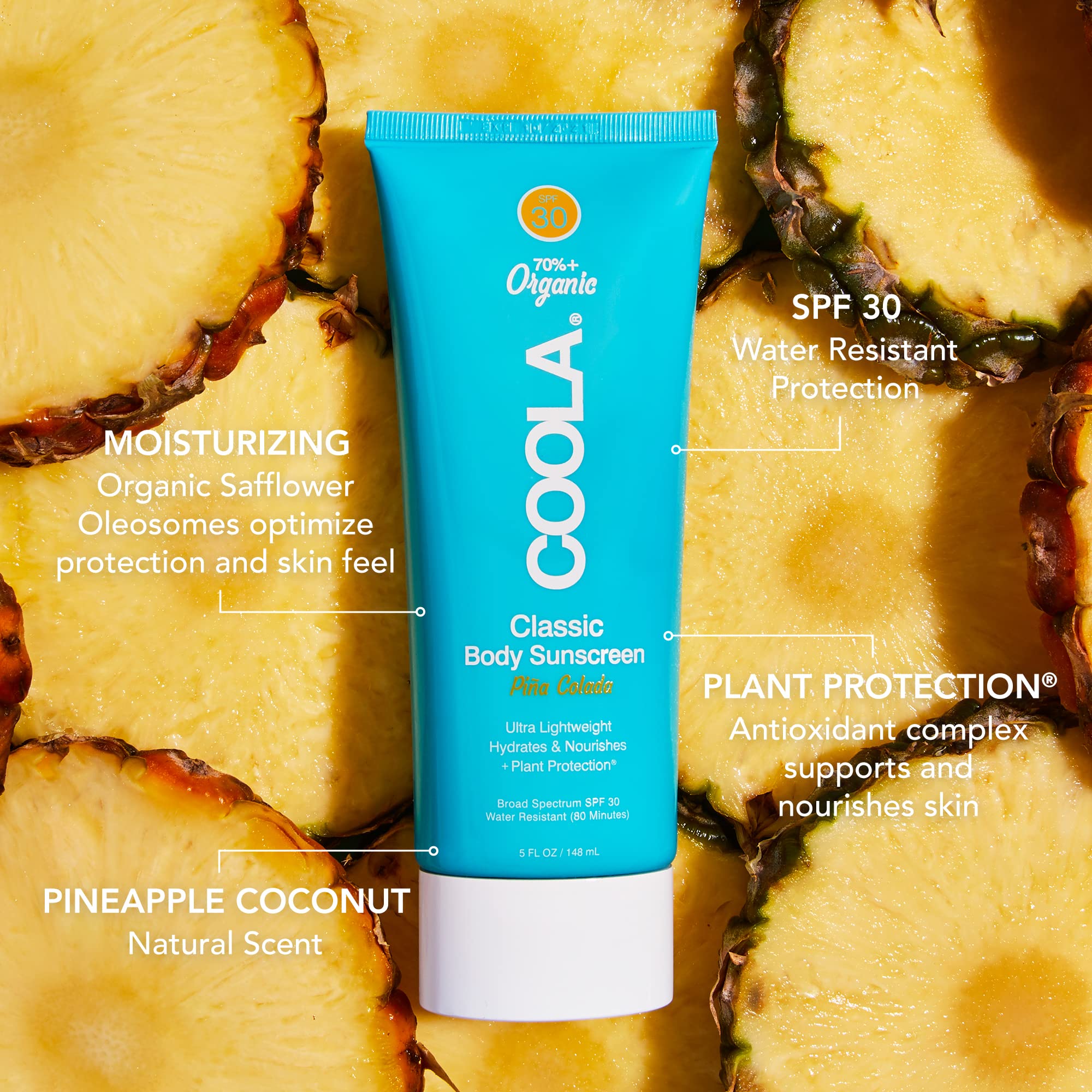 Coola Organic Sunscreen Spf 30 Sunblock Body Lotion, Dermatologist Tested Skin Care For Daily Protection, Vegan And Gluten Free,