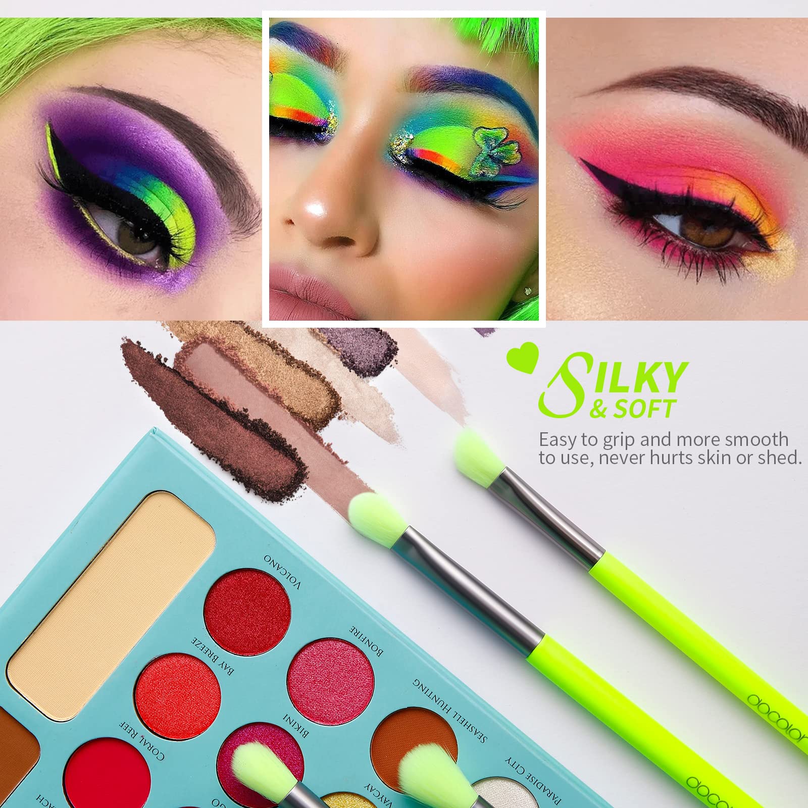 Docolor Eyeshadow Brush Set 15Pcs Eye Makeup Brushes Professional Makeup Brush Set Eye Shadow Blending Concealer Eyebrow Eyelash