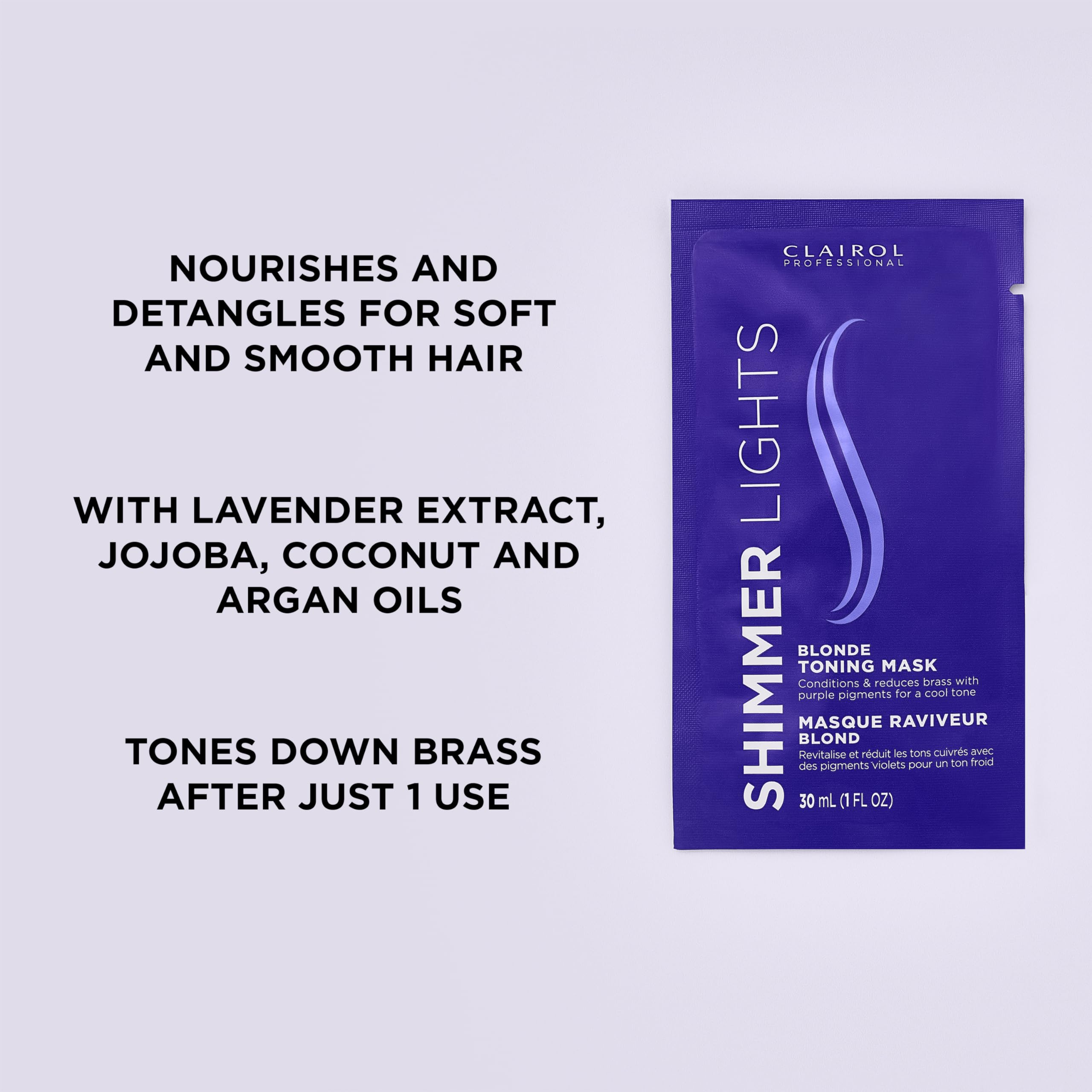 Clairol Professional Shimmer Lights Violet Toning Mask 30mL