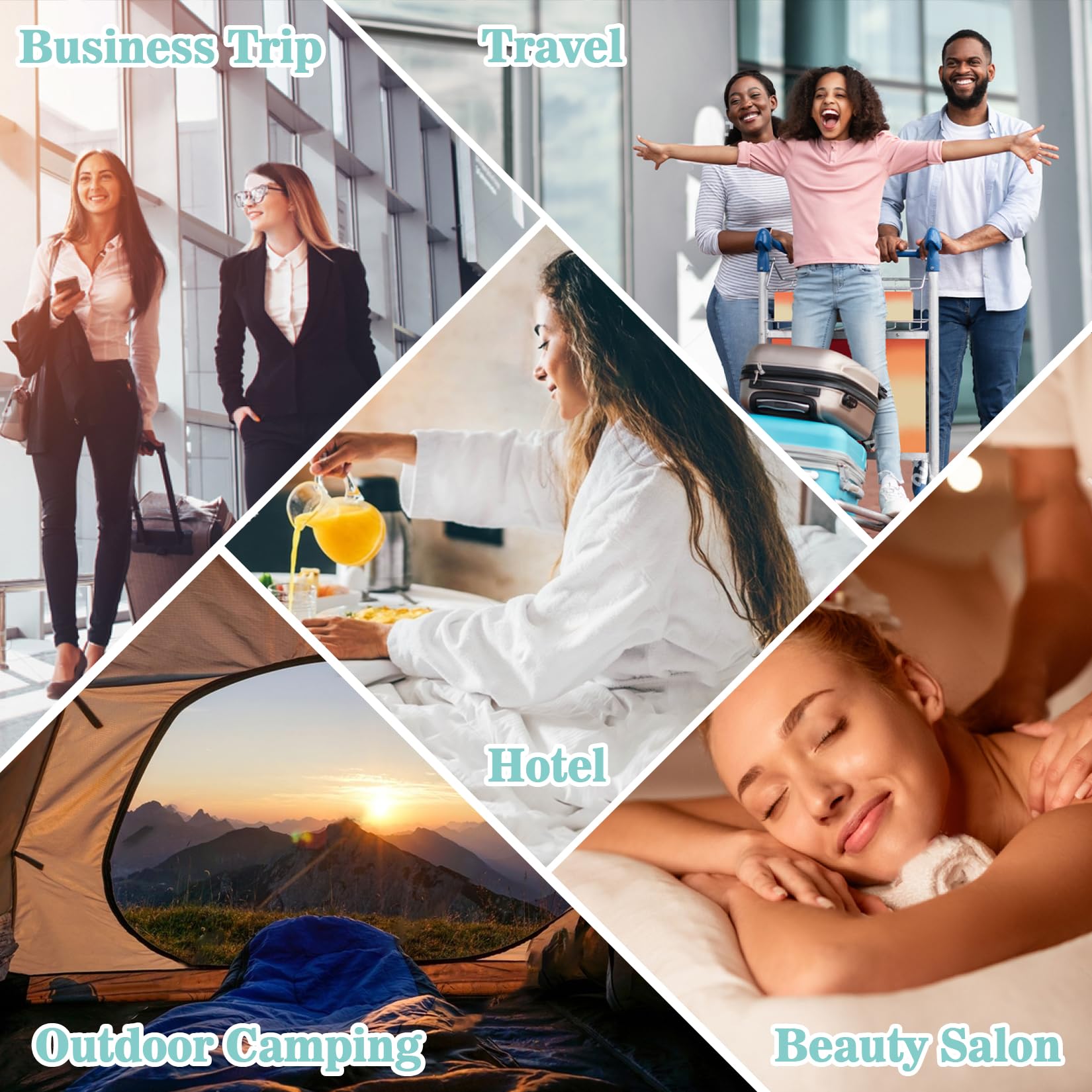 Maqihan Travel Bed Set - 4Pcs Disposable Bedding Set 1Bed Sheet 1Quilt Cover 2Pillowcover Breathable Bed Sheets Portable For Cam