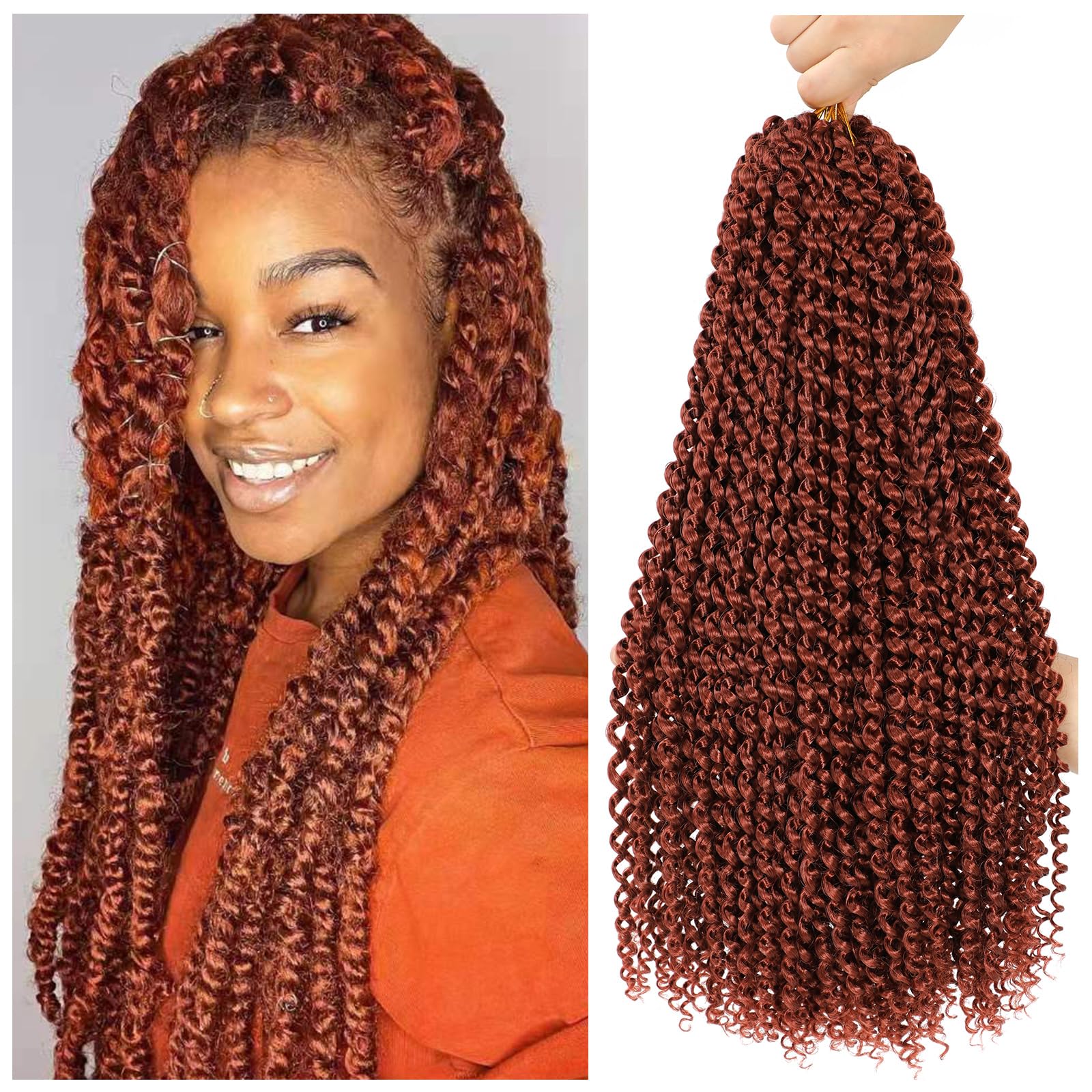 Dansama Passion Twist Hair Water Wave Braiding Hair For Butterfly Style Crochet Braids Bohemian Hair Extensions (24 Inch (Pack O